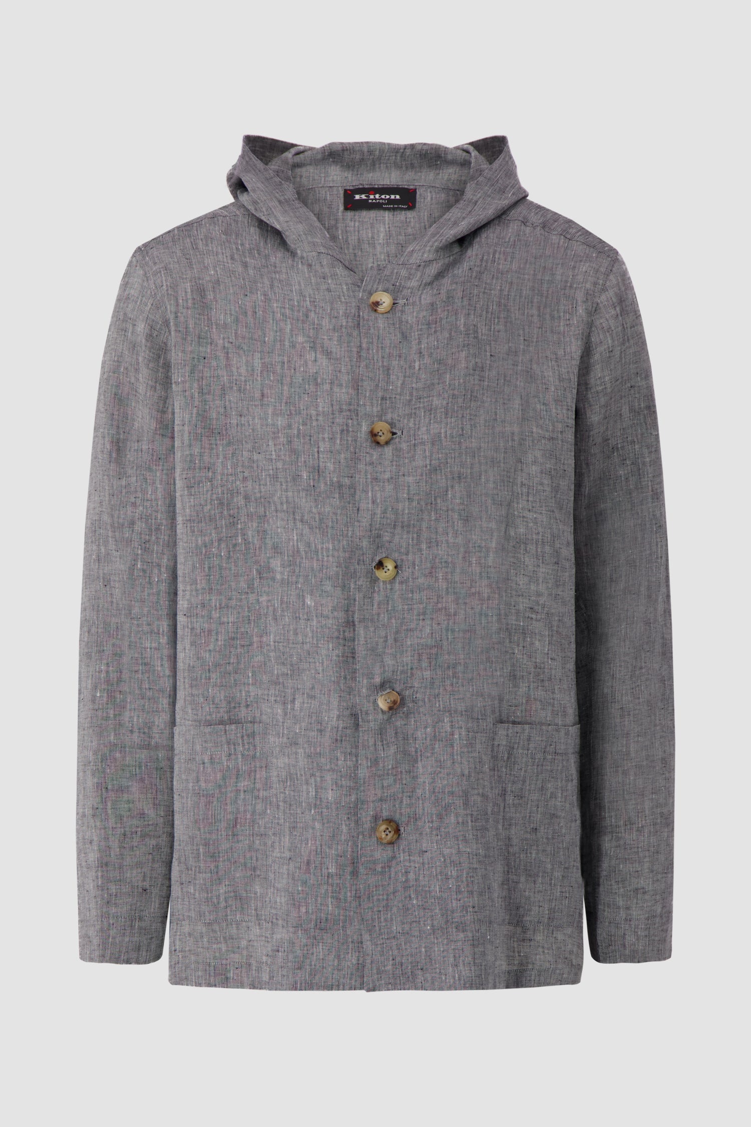 Kiton Grey Hooded Luca Blazer