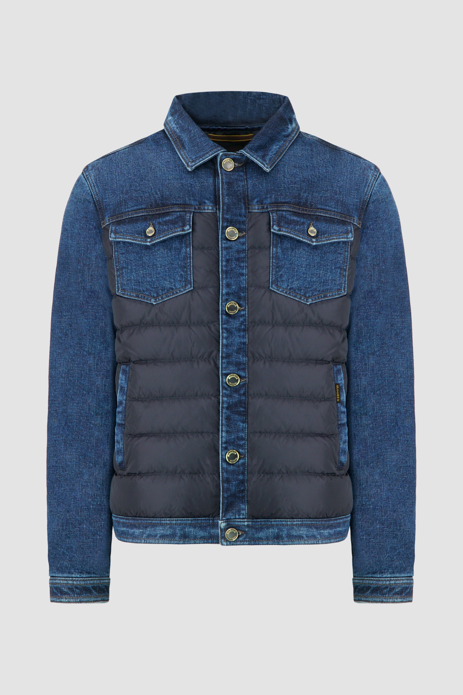 Moorer Blue MONDOR-FUR 104S Panelled Jacket