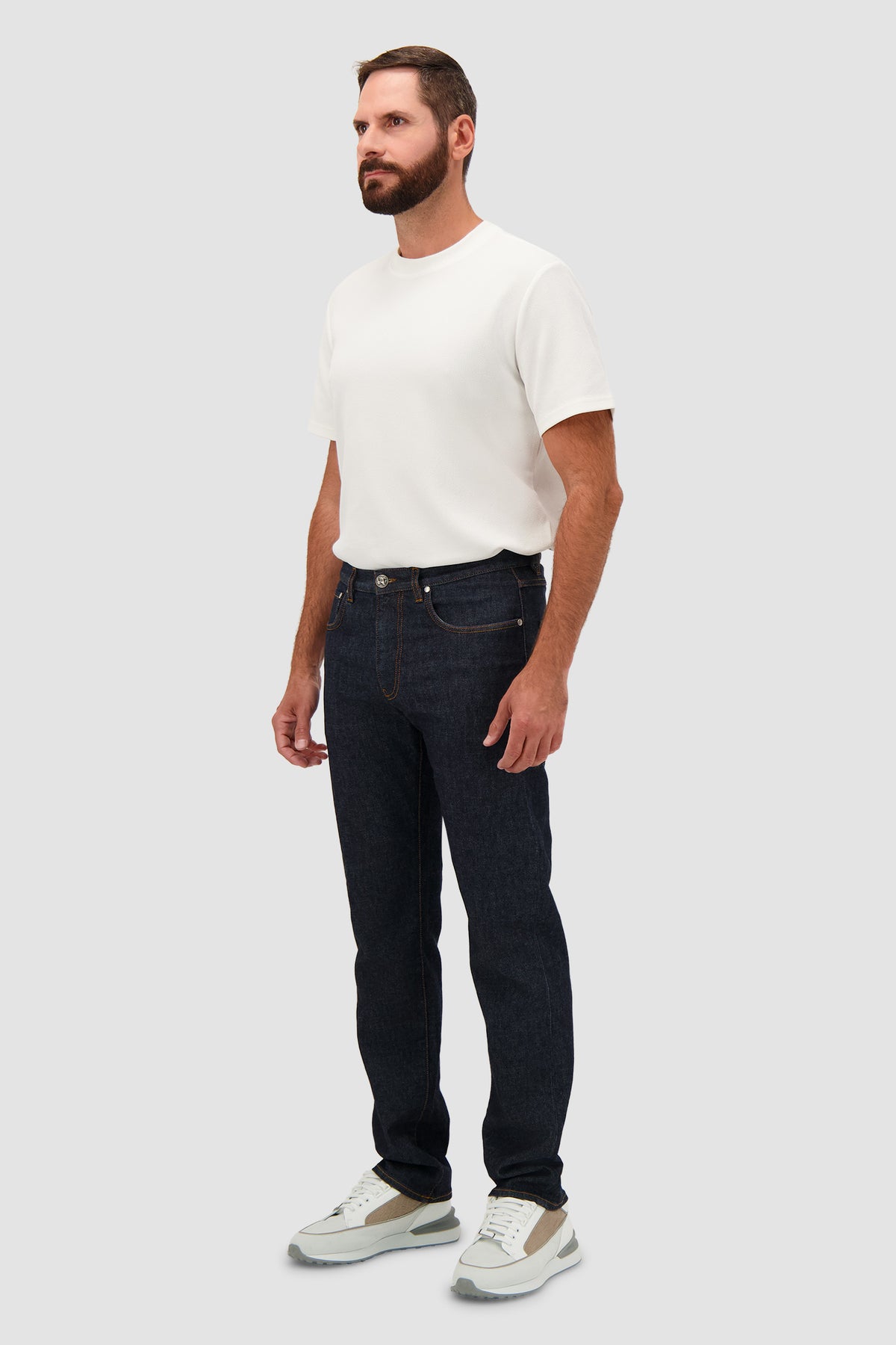 Marco Pescarolo Indigo Straight Leg Denim Jeans