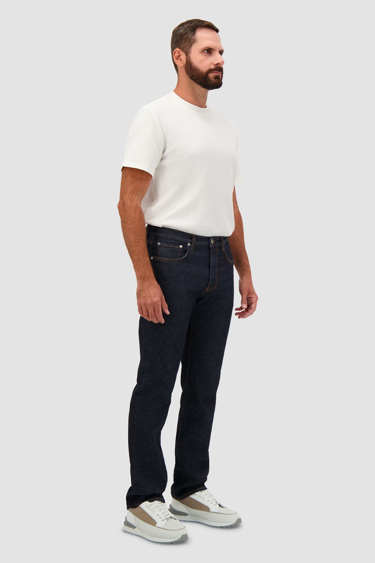 Marco Pescarolo Indigo Straight Leg Denim Jeans