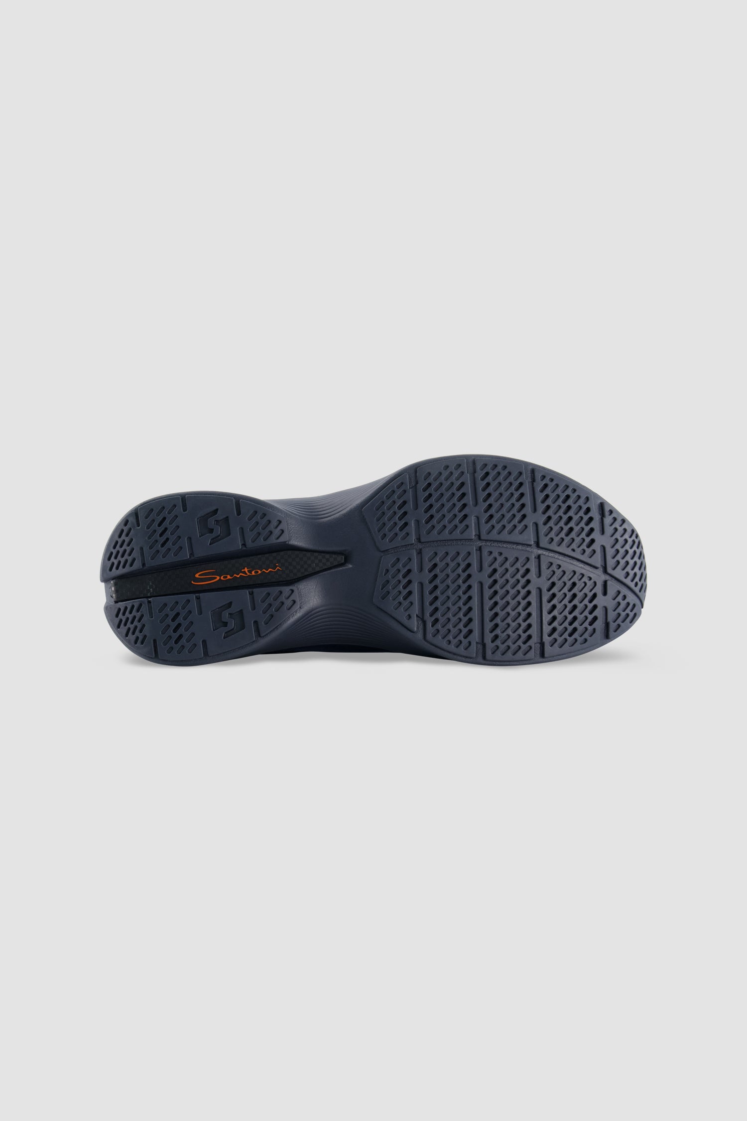 Santoni Navy Suede Sneaker