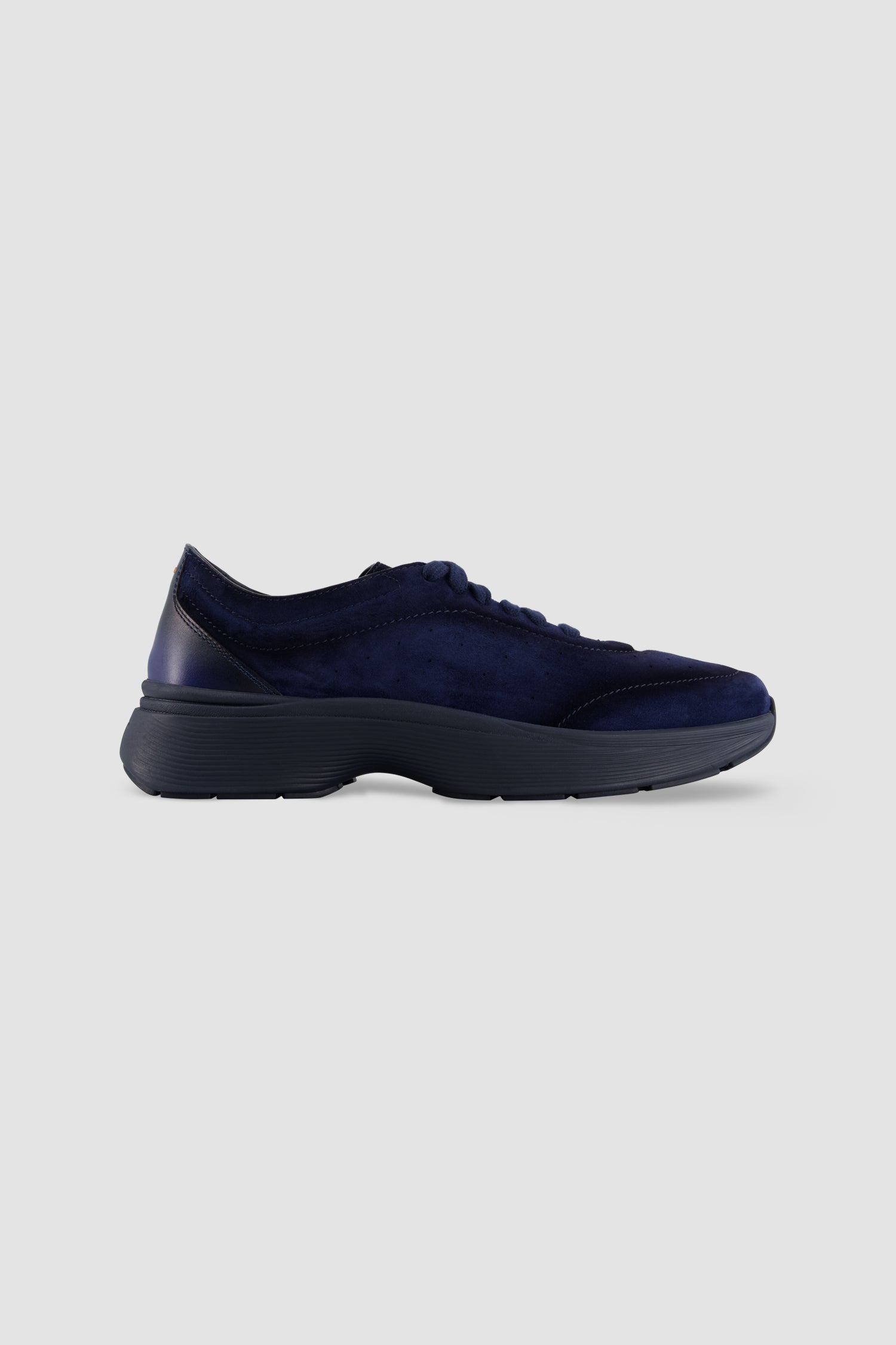 Santoni Navy Suede Sneaker