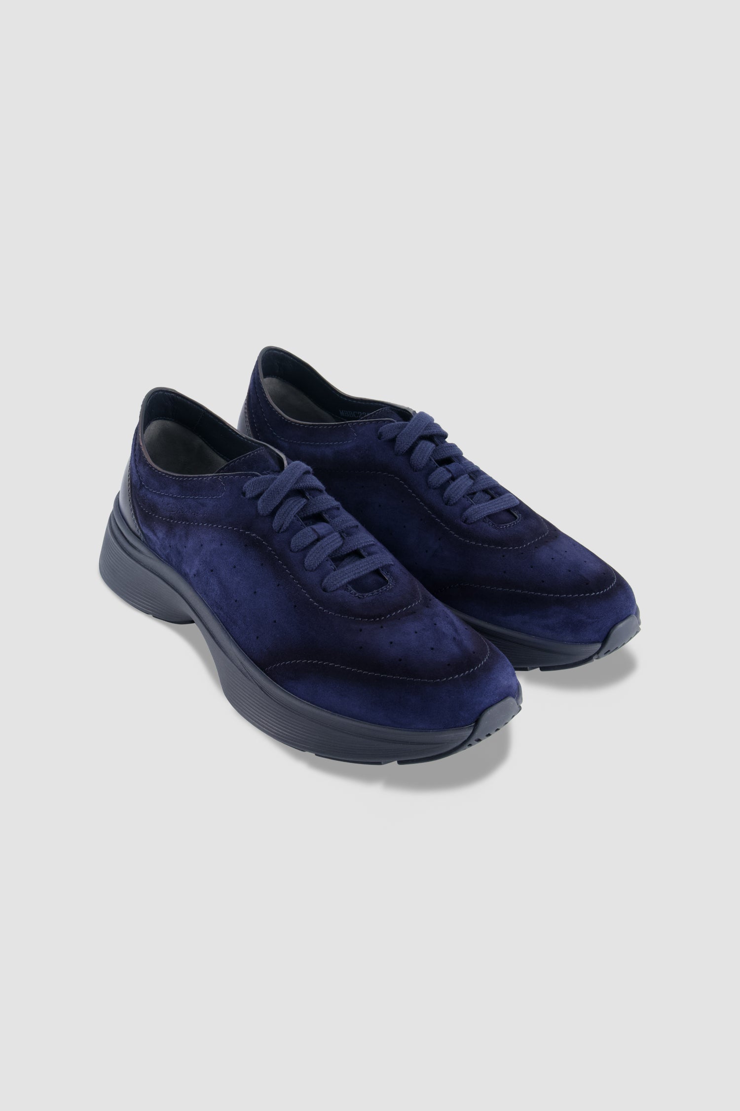 Santoni Navy Suede Sneaker