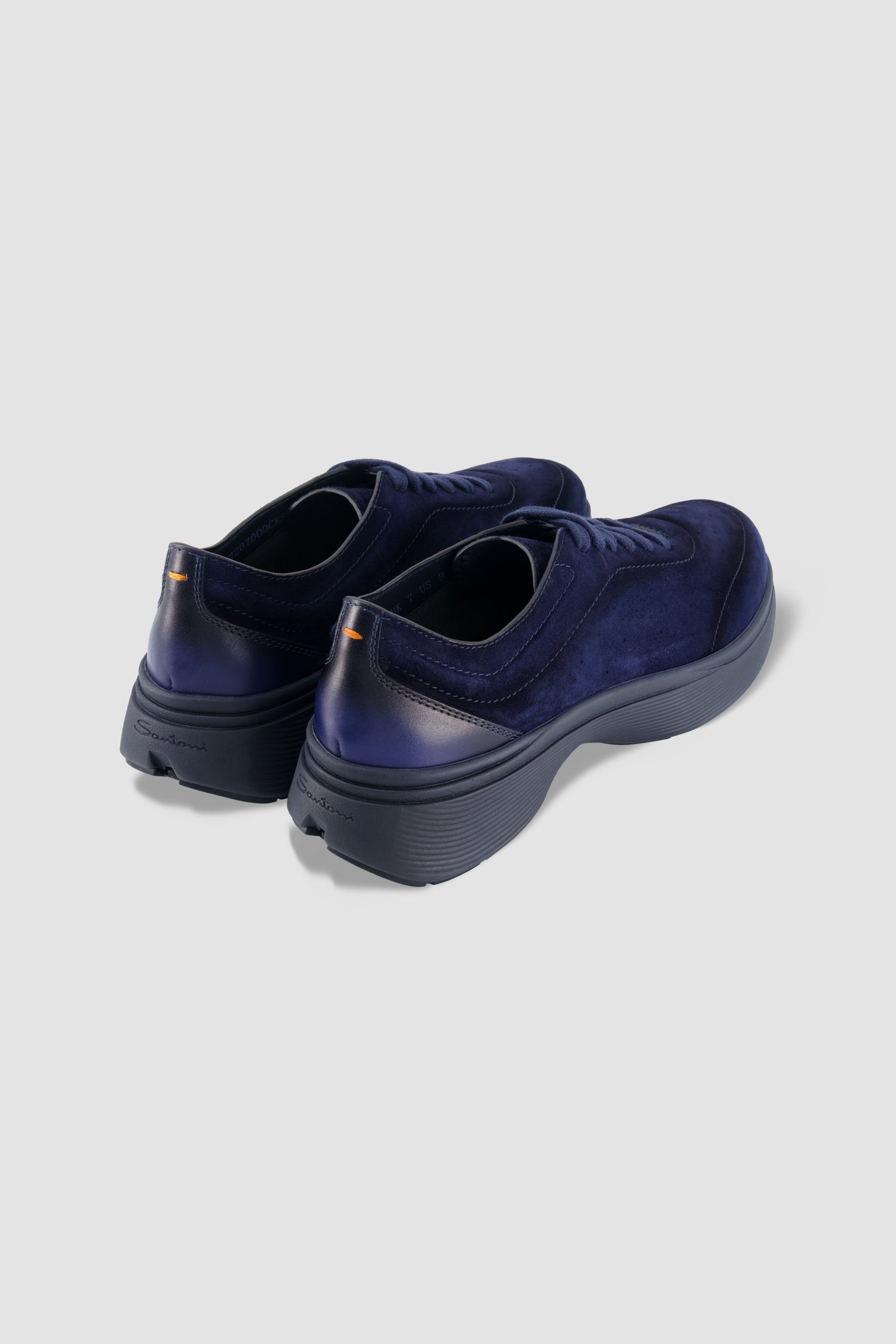 Santoni Navy Suede Sneaker