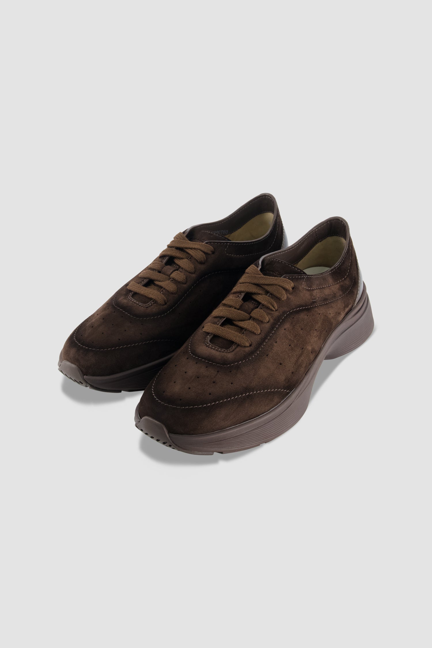 Santoni Brown Suede Sneaker