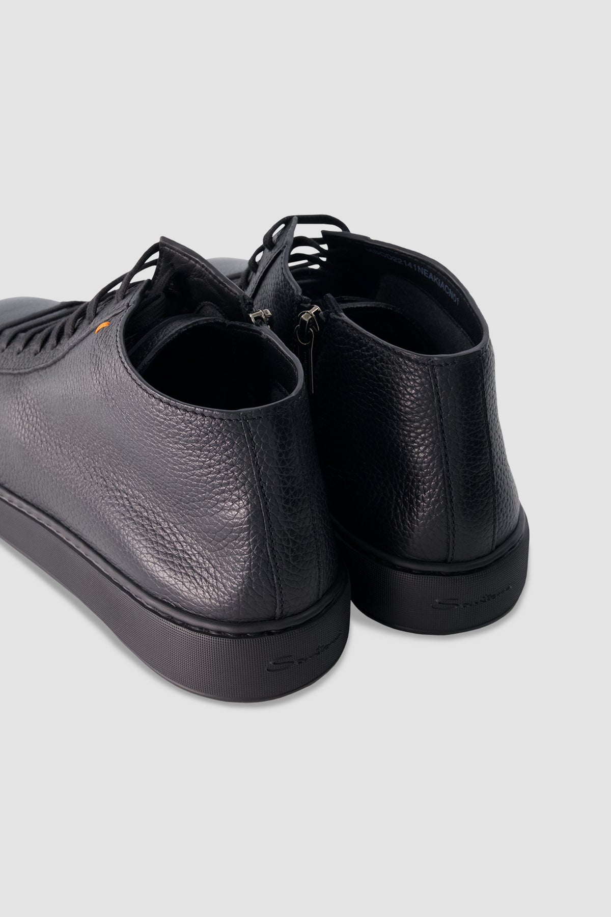 Santoni Black High-Top Sneakers