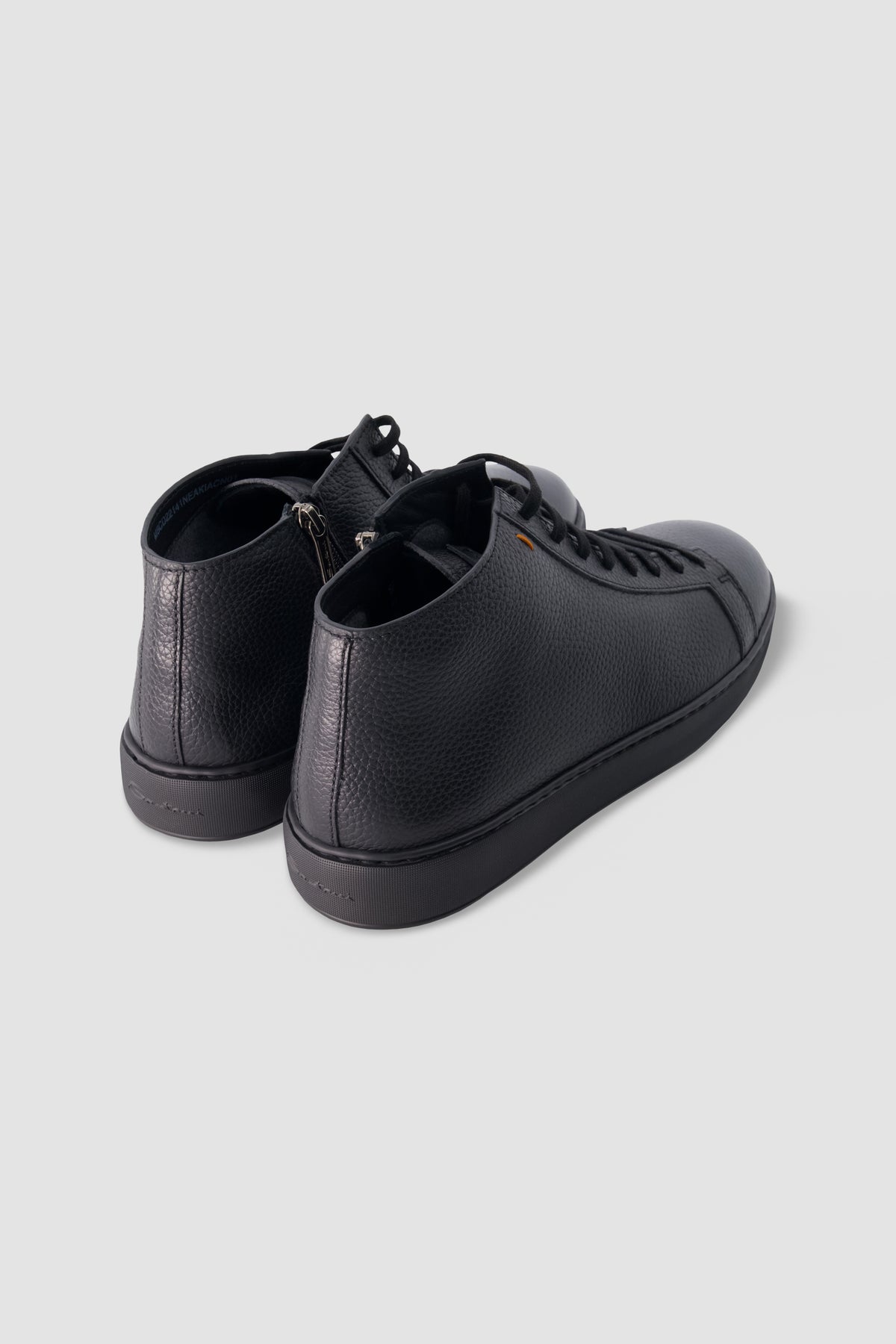 Santoni Black High-Top Sneakers