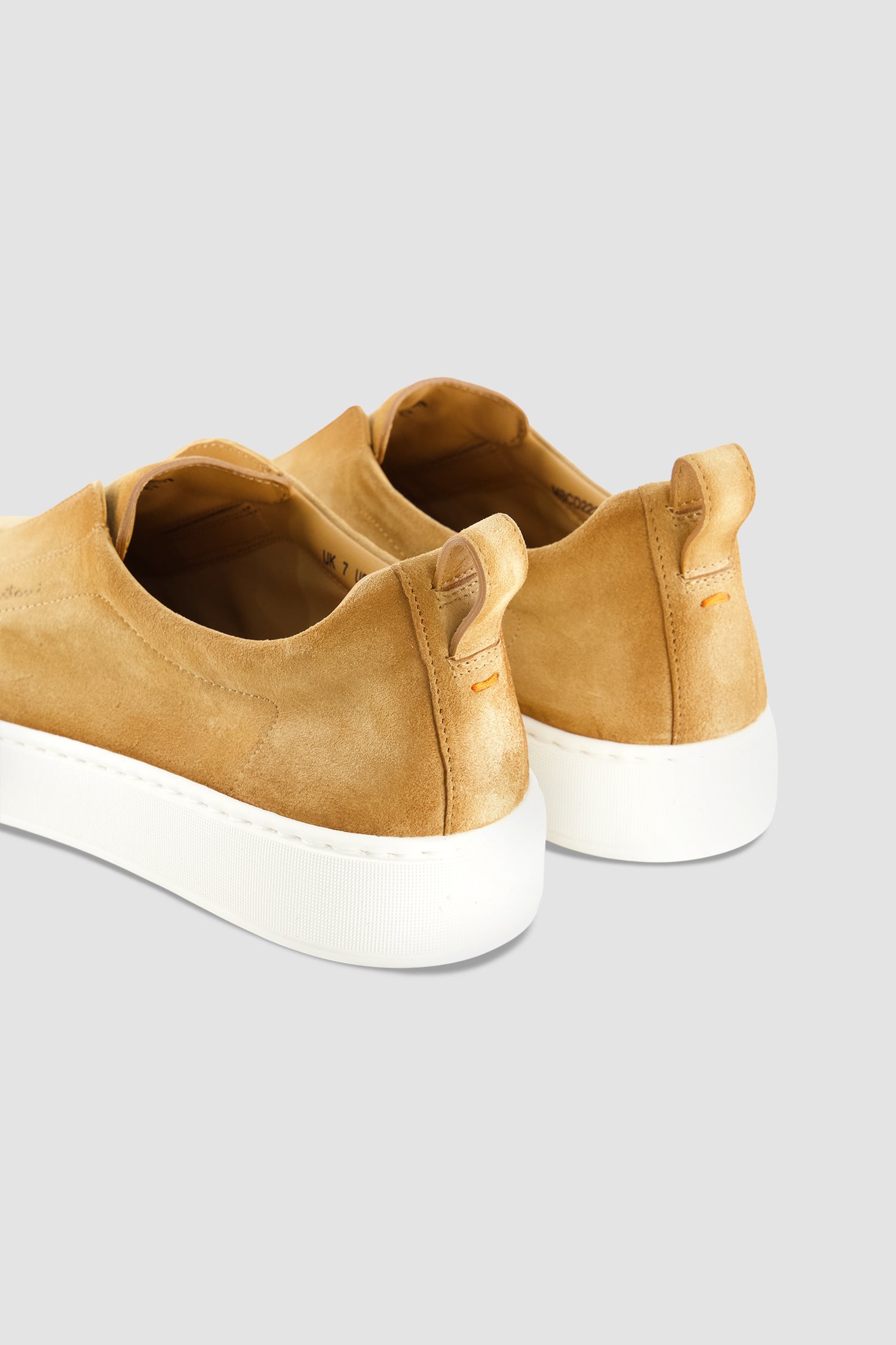 Santoni Tan Suede Slip-on Sneaker