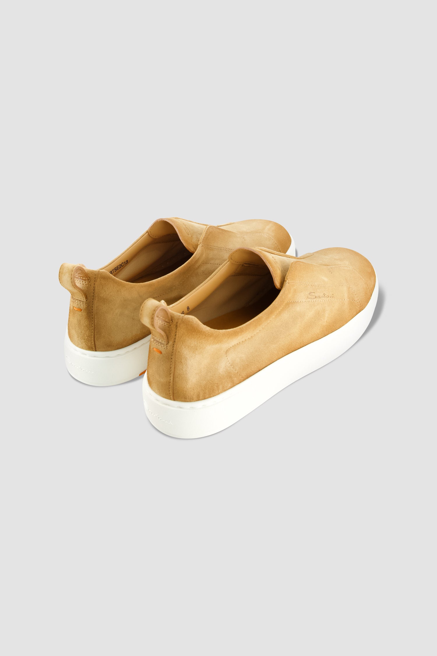 Santoni Tan Suede Slip-on Sneaker