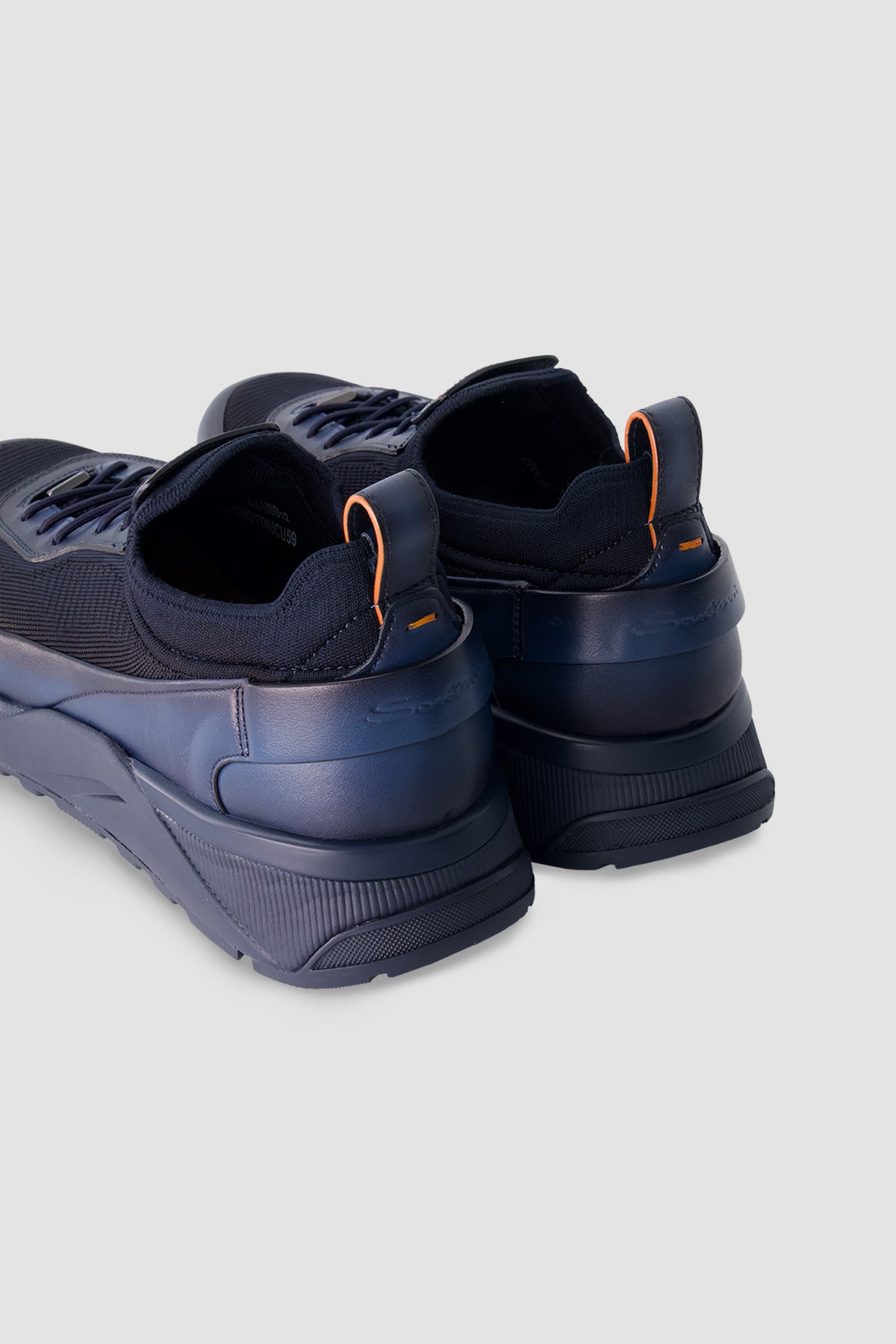 Santoni Navy Sneakers