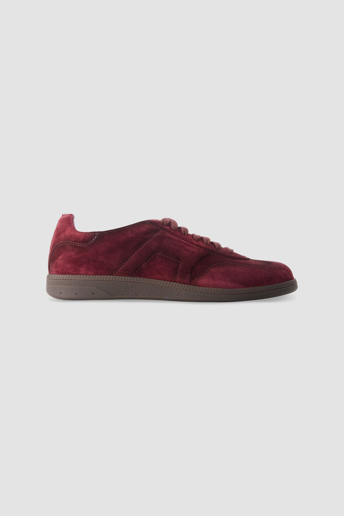 Santoni Burgundy Suede Sneakers
