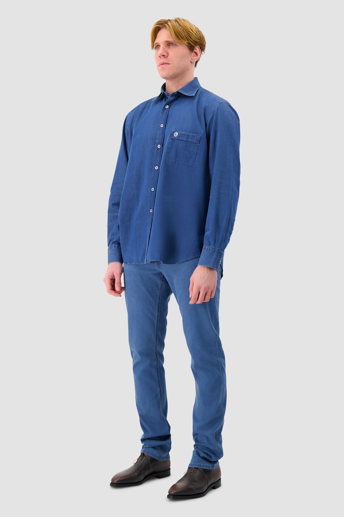 Stefano Ricci Blue Denim Shirt