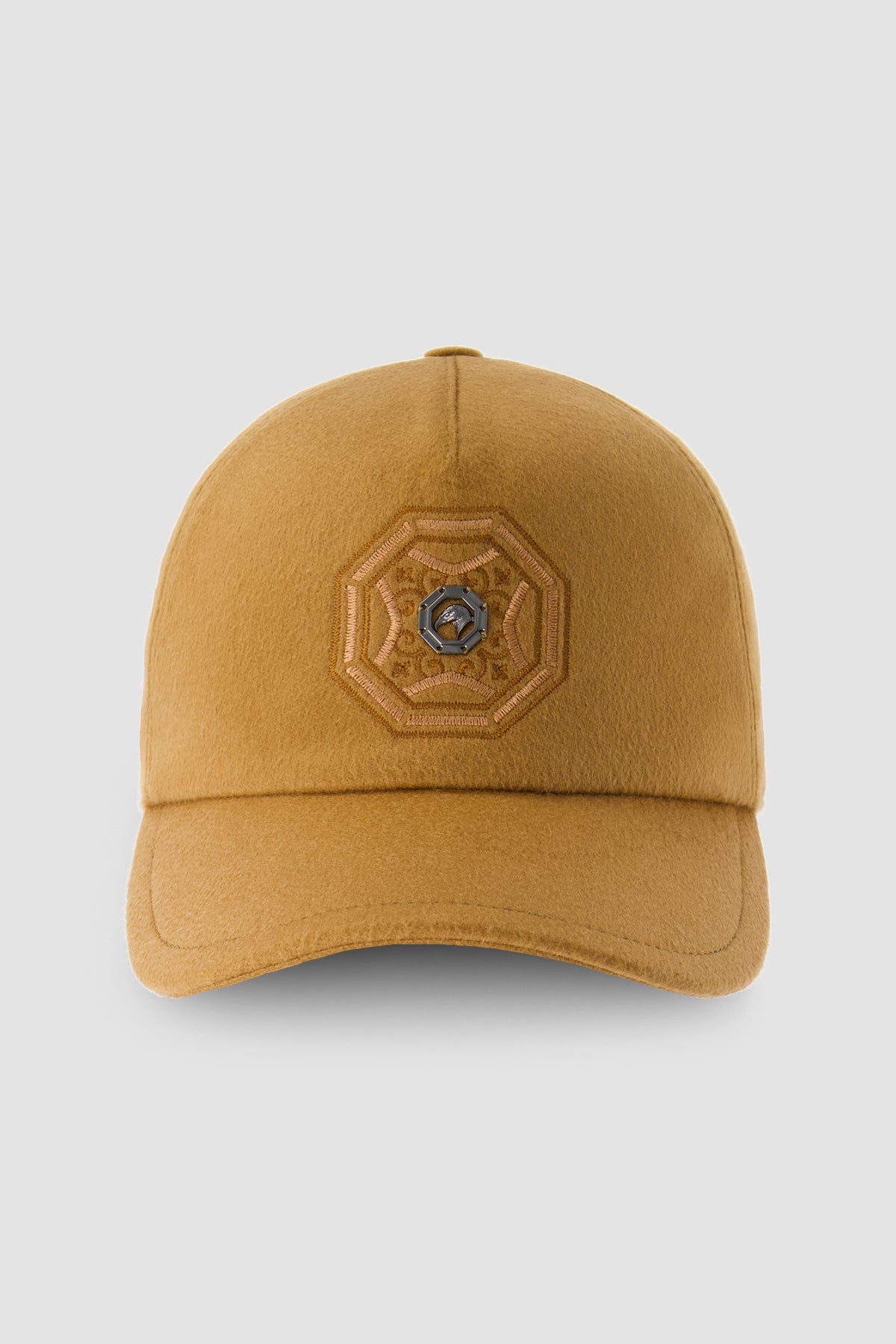 Stefano Ricci Camel Wool Embroidered Baseball hat