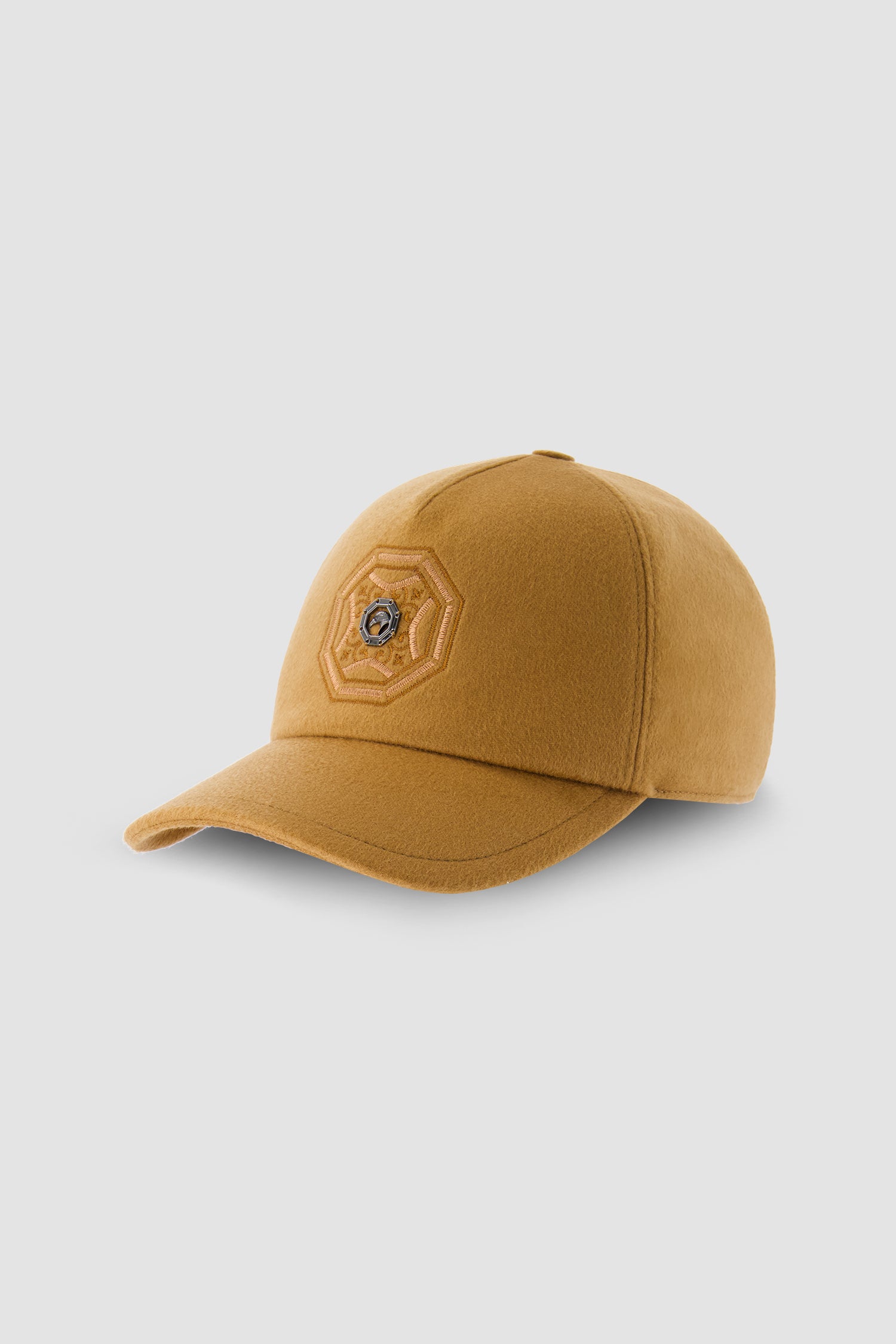Stefano Ricci Camel Wool Embroidered Baseball hat