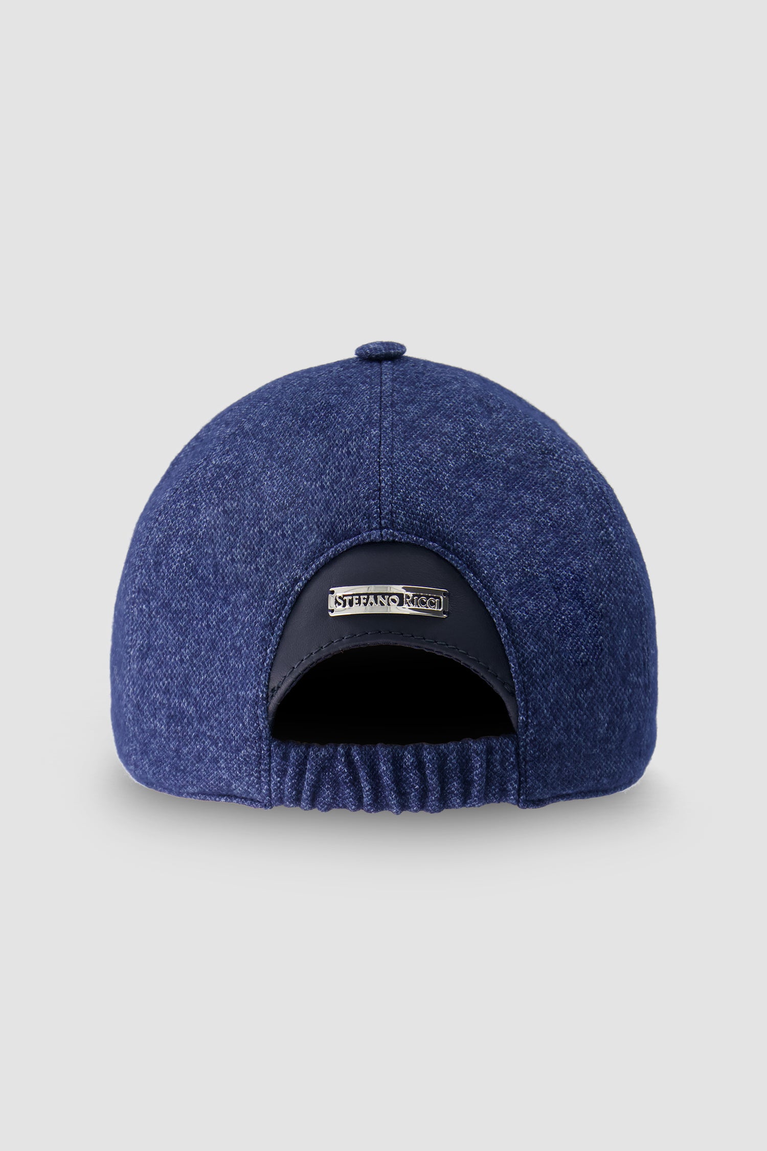 Stefano Ricci Navy Wool Embroidered Baseball hat
