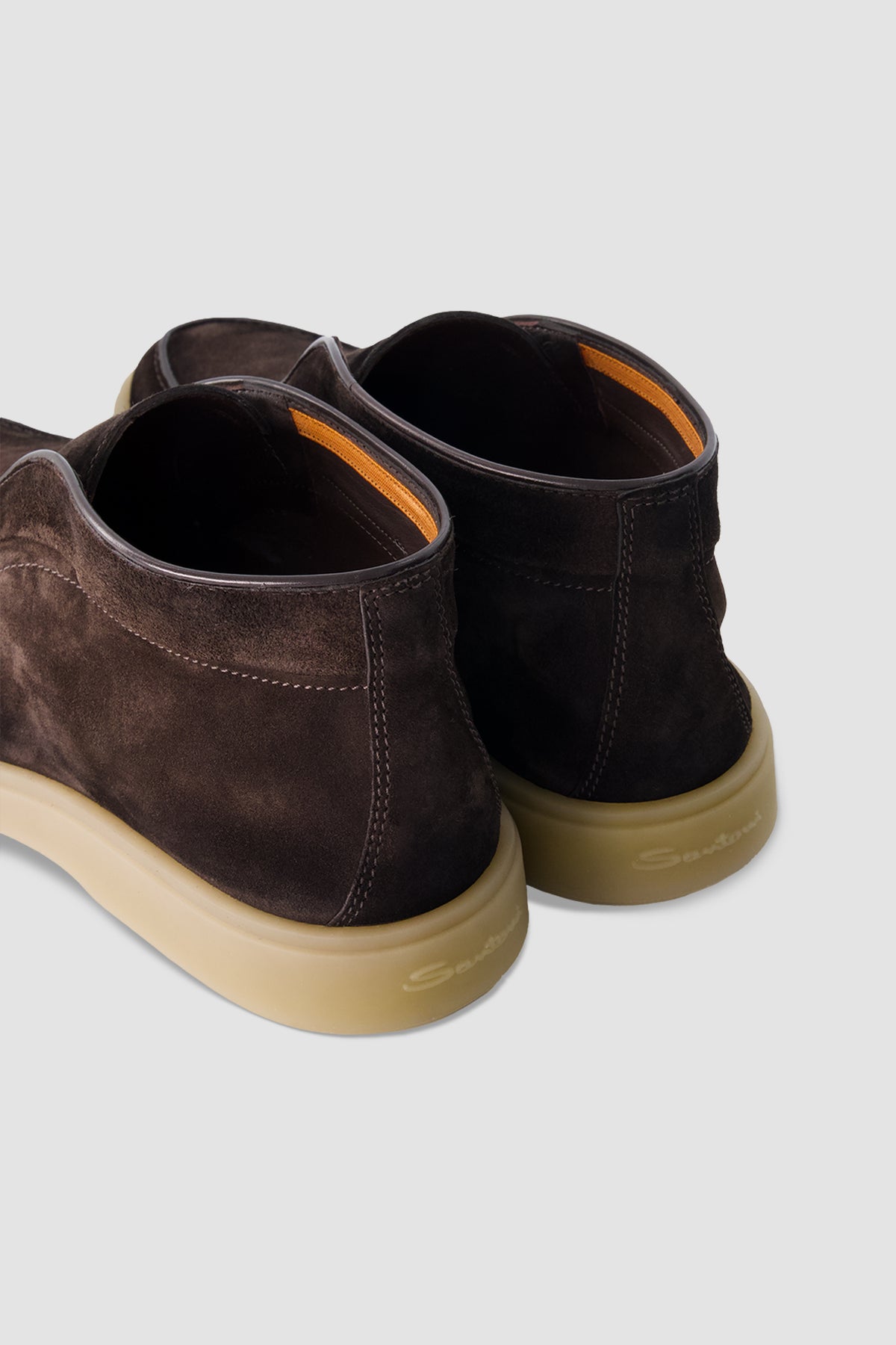 Santoni Dark Brown Suede Slip-On