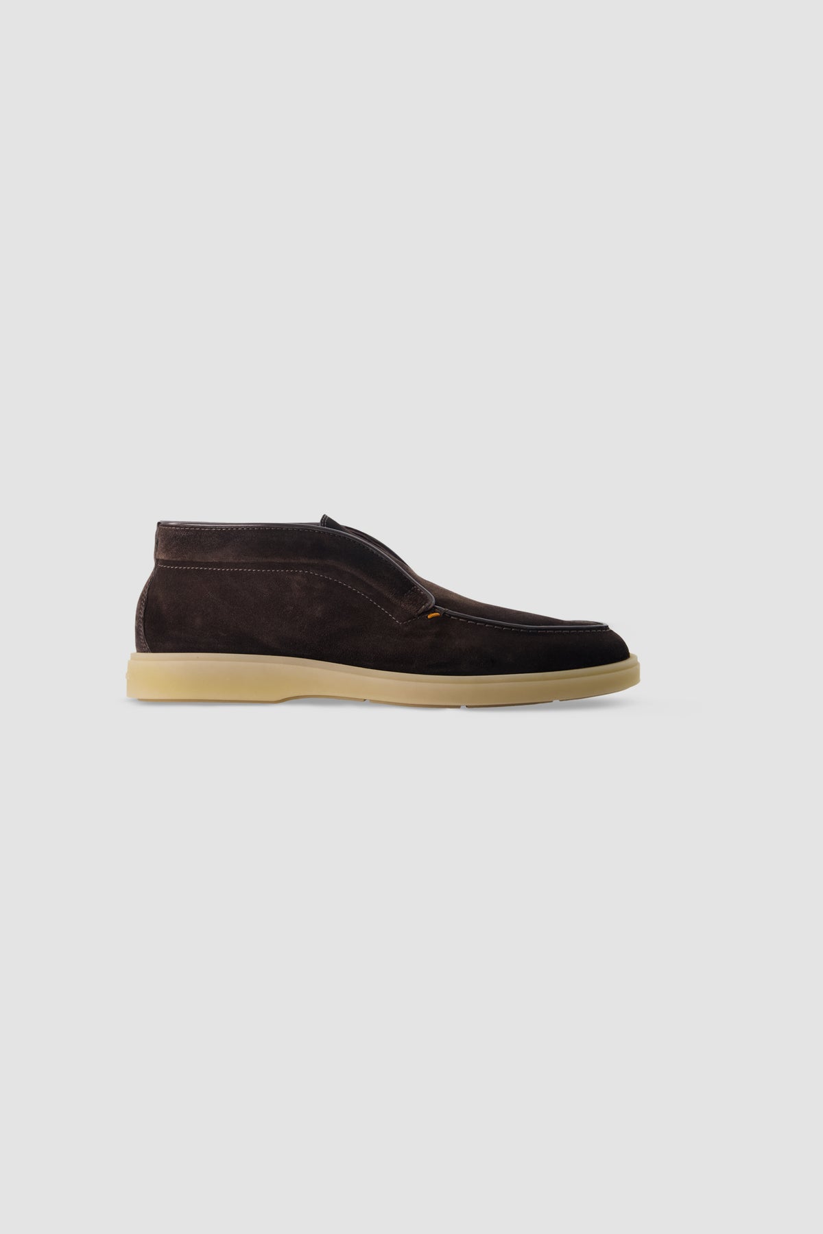 Santoni Dark Brown Suede Slip-On
