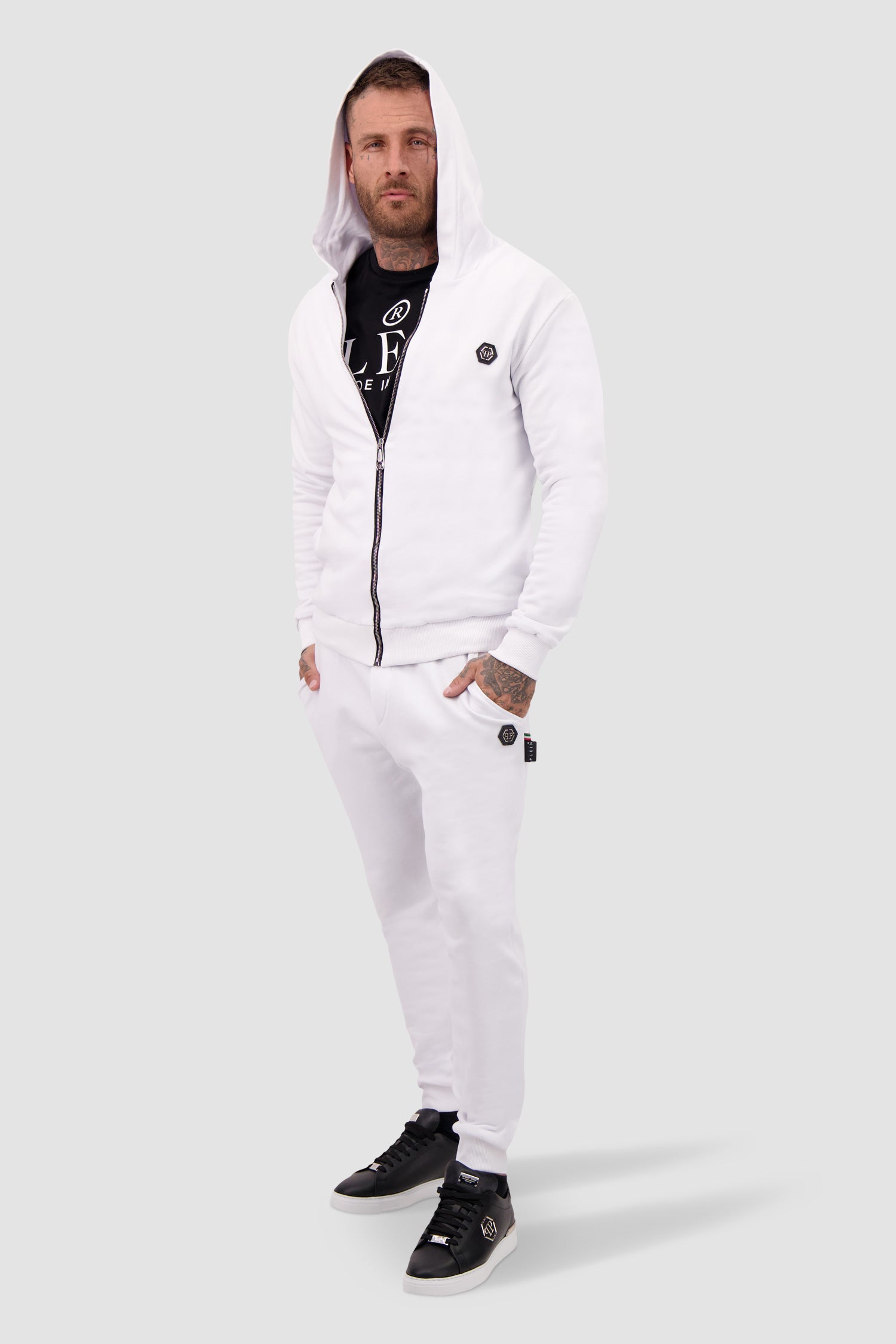 All white clearance jogging suit