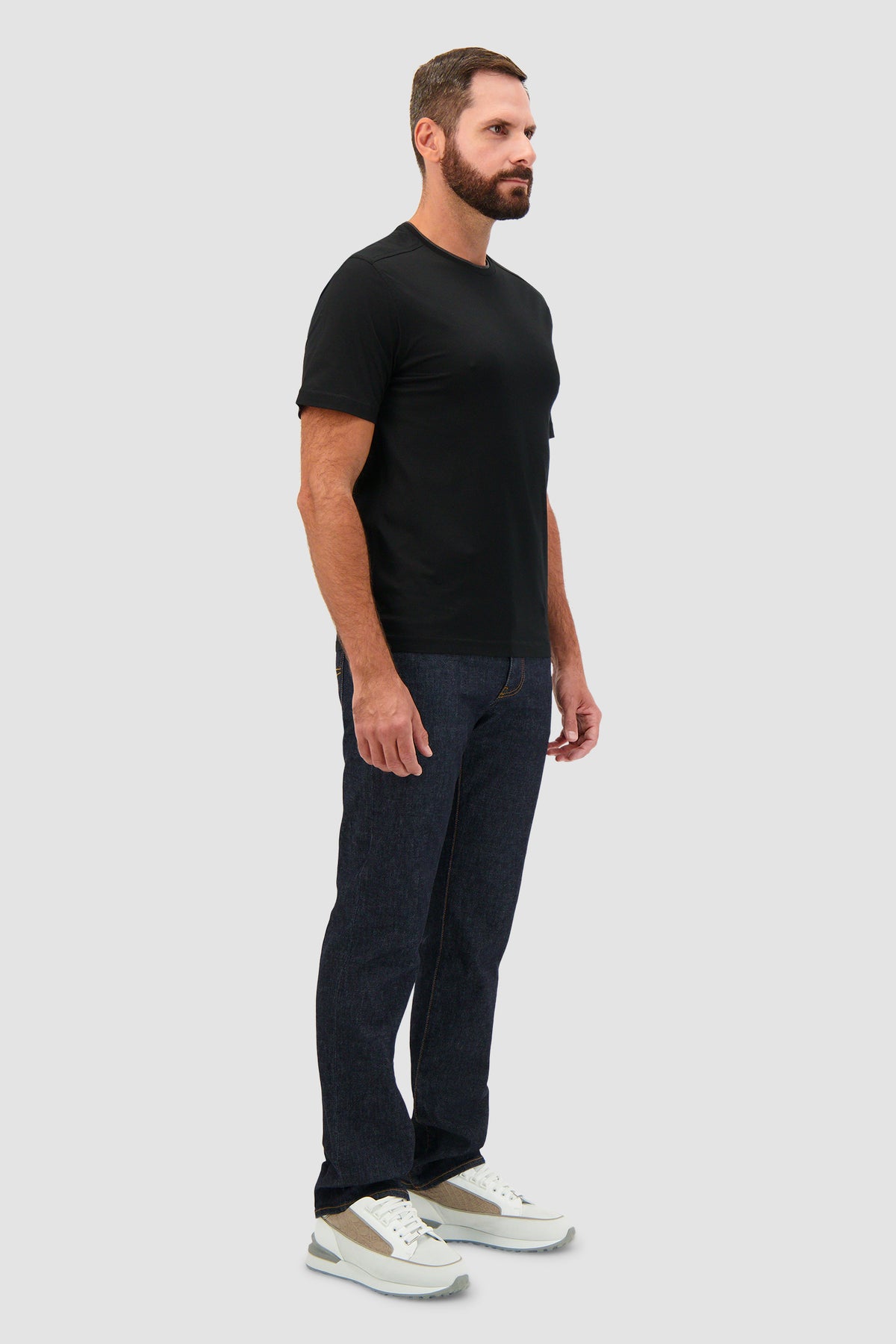 Stefano Ricci Black Cotton Crew Neck T-Shirt