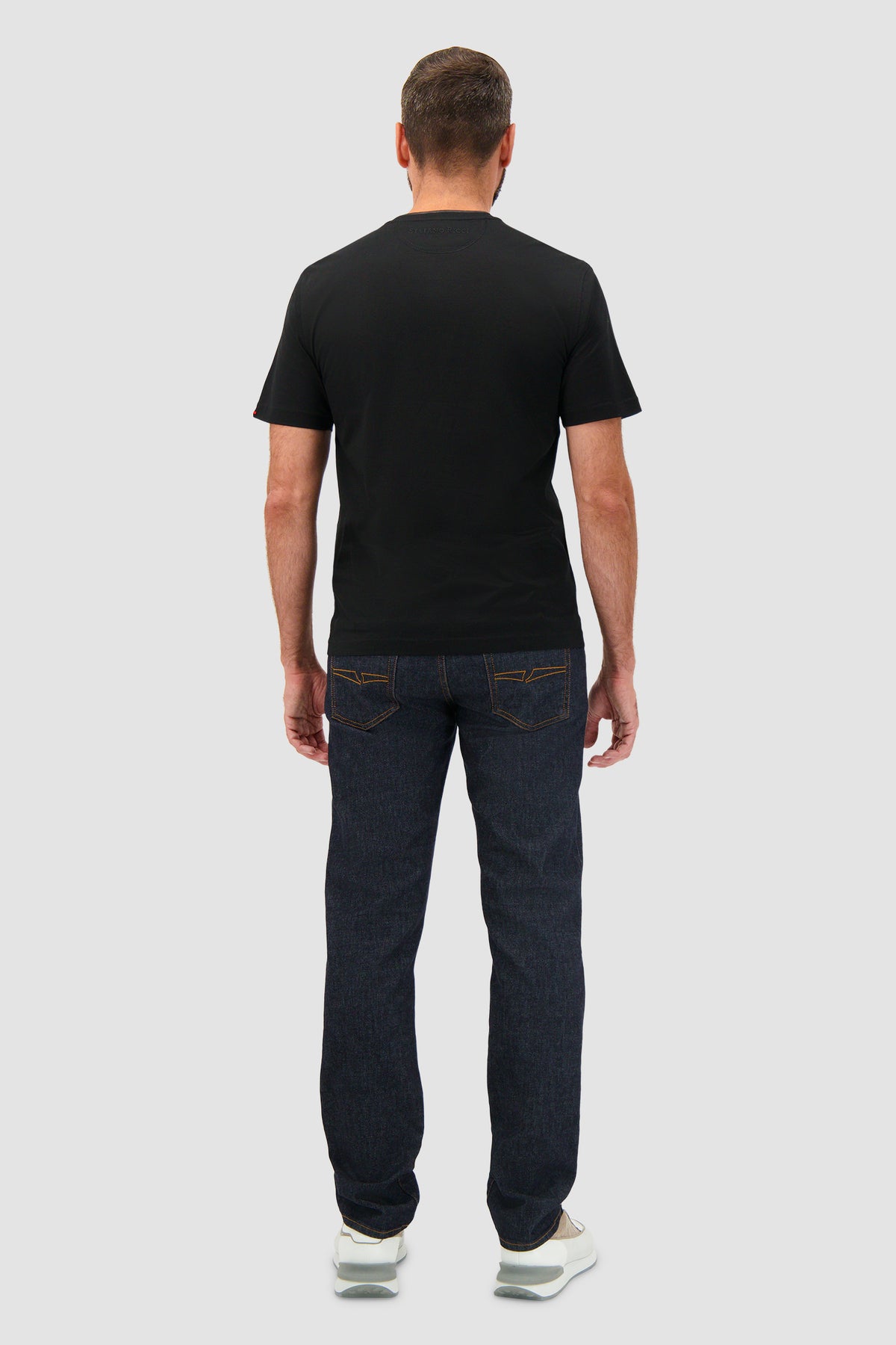 Stefano Ricci Black Cotton Crew Neck T-Shirt