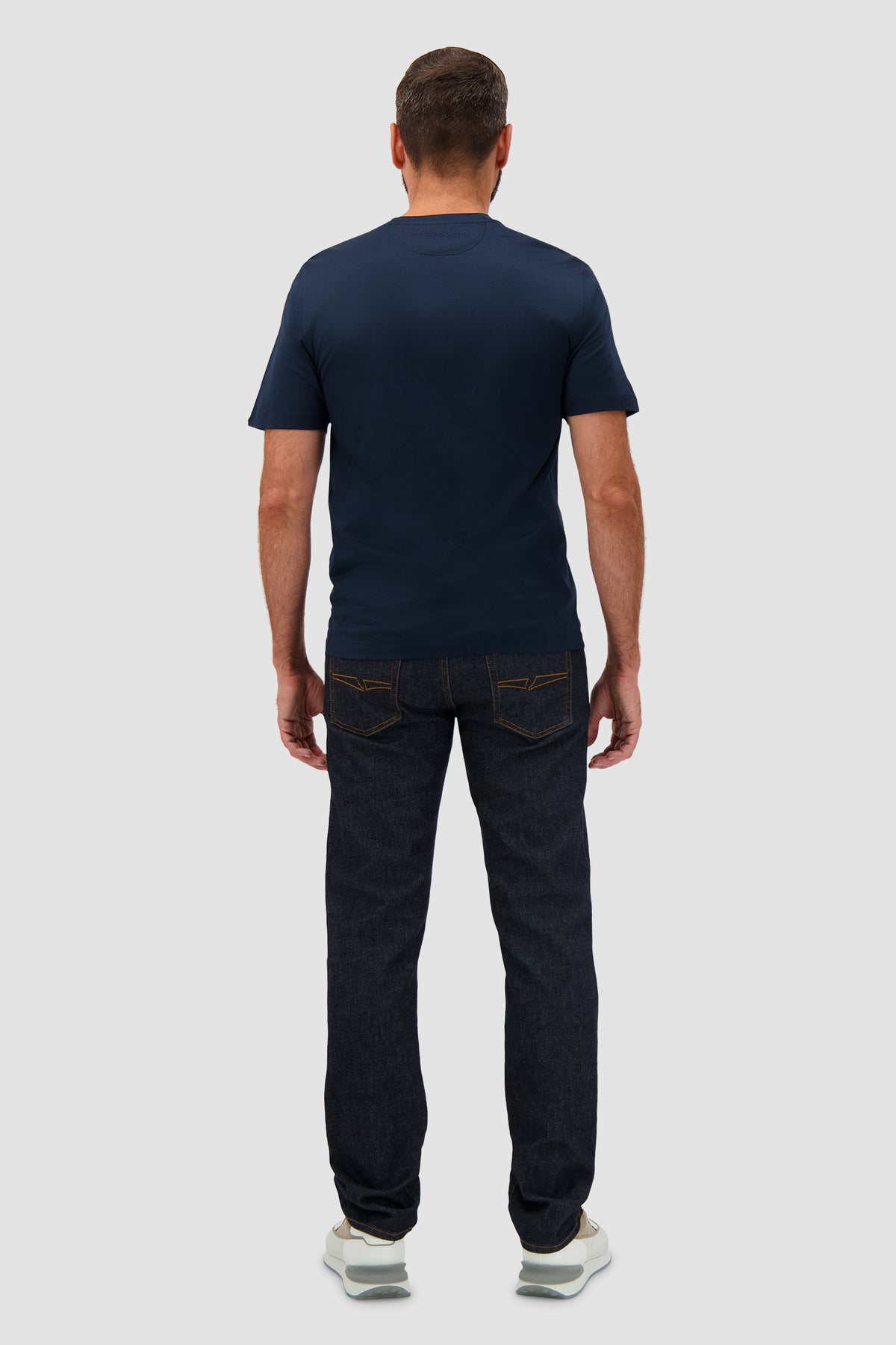 Stefano Ricci Navy Cotton Crewneck T-shirt