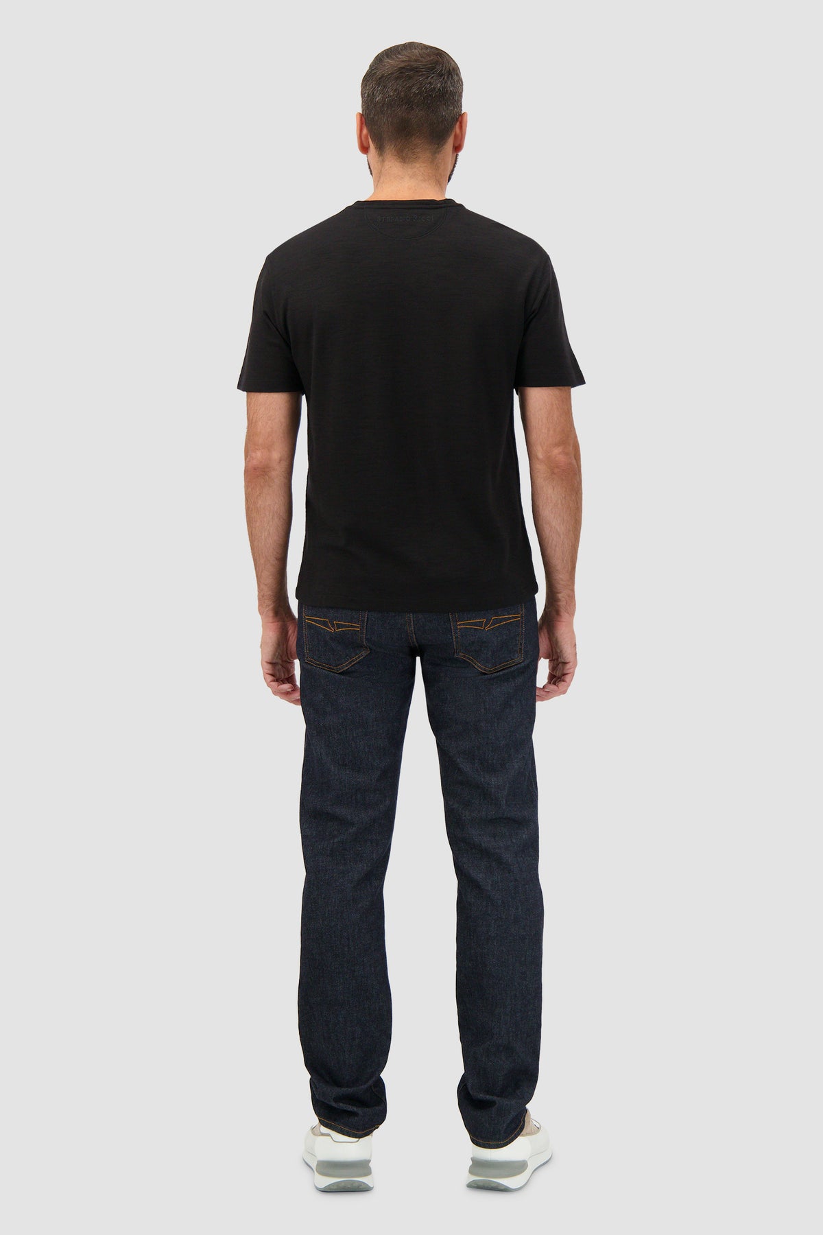 Stefano Ricci Black Wool Blend Placchetta T-Shirt