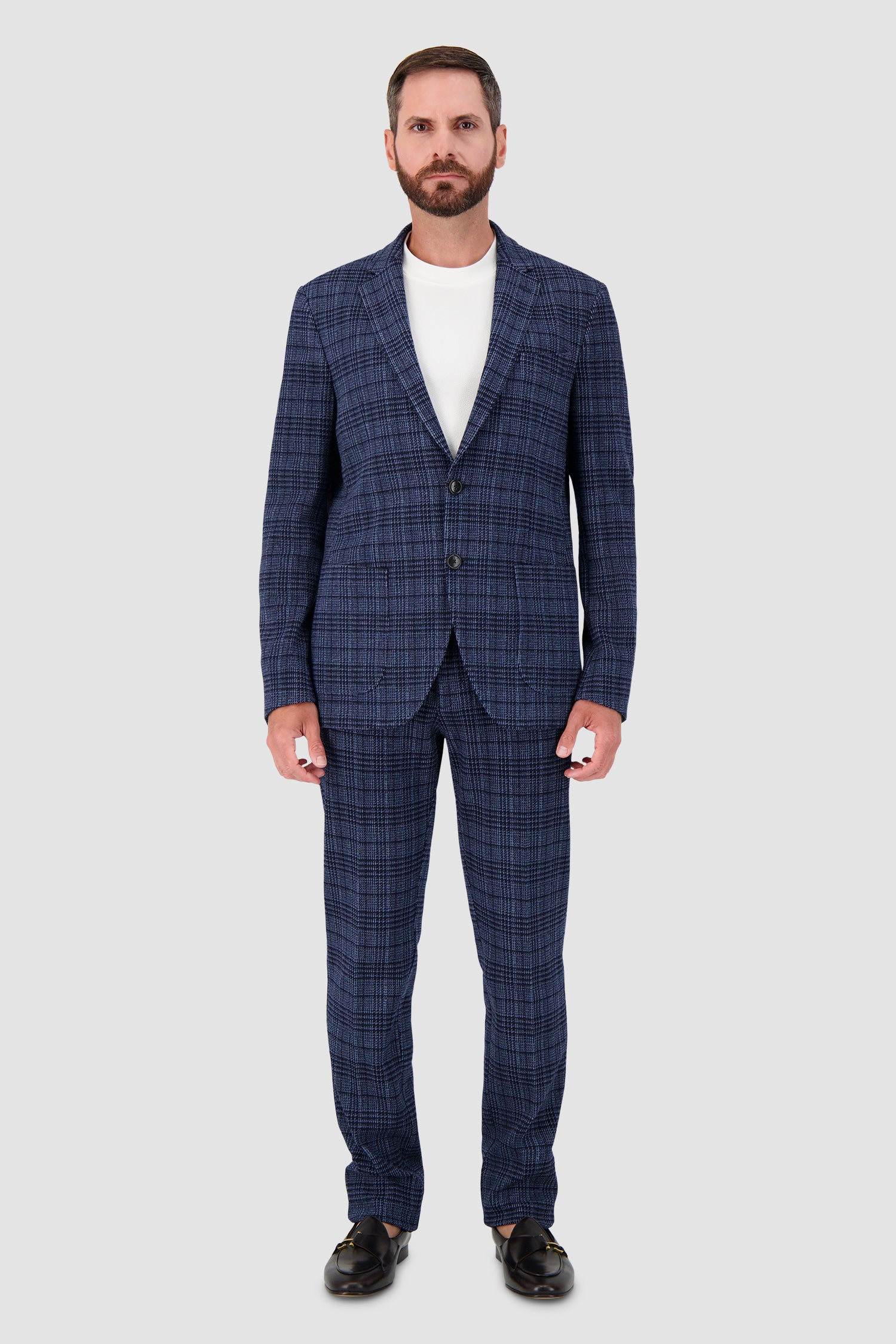 Etro Milano Navy Plaid Blazer