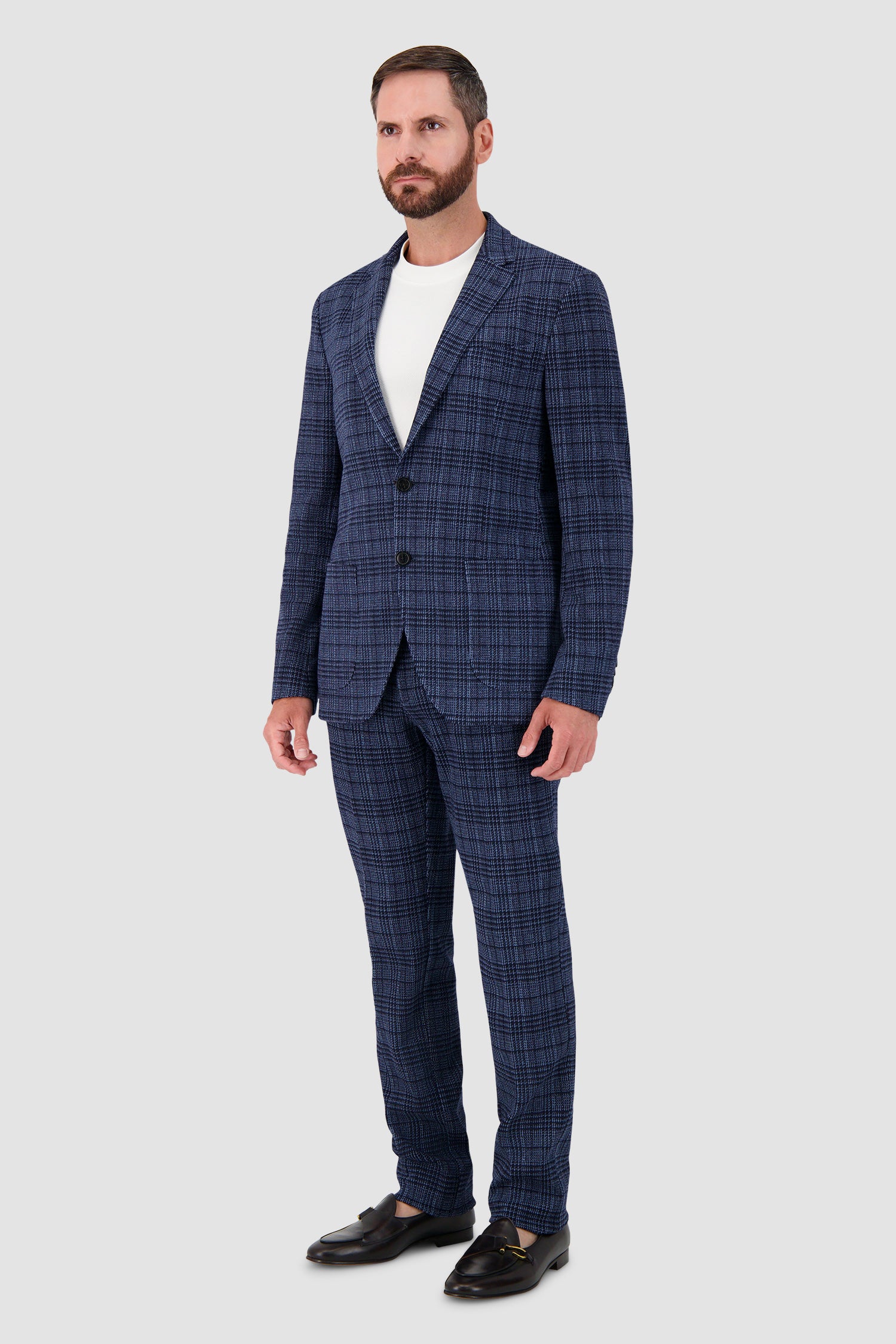 Etro Milano Navy Plaid Blazer