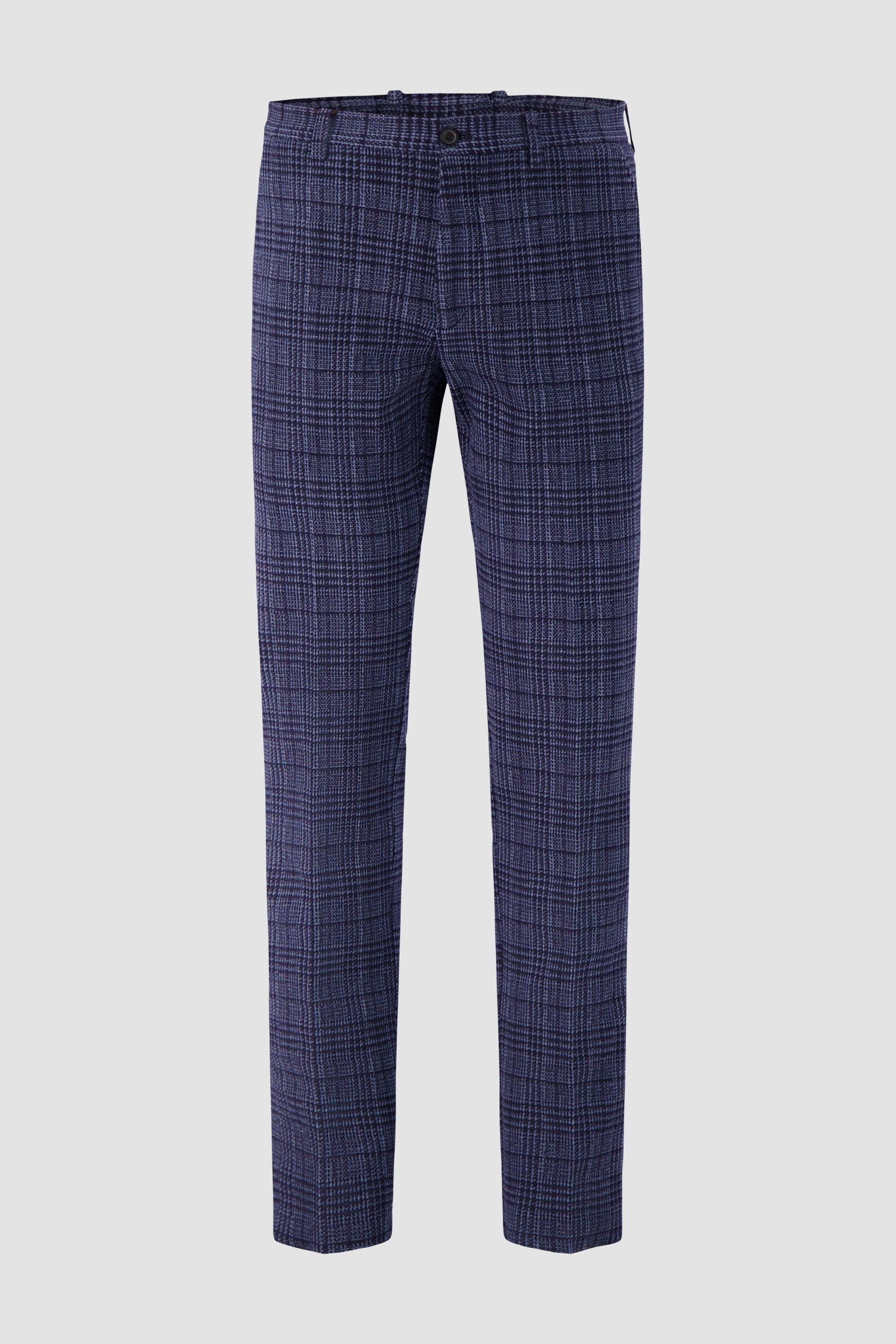 Etro Milano Navy Plaid Trousers