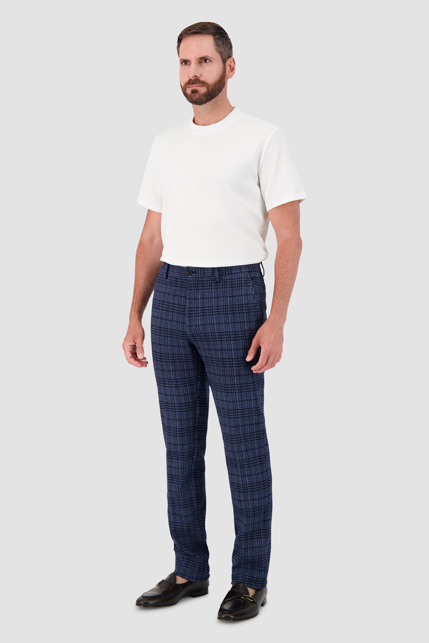 Etro Milano Navy Plaid Trousers