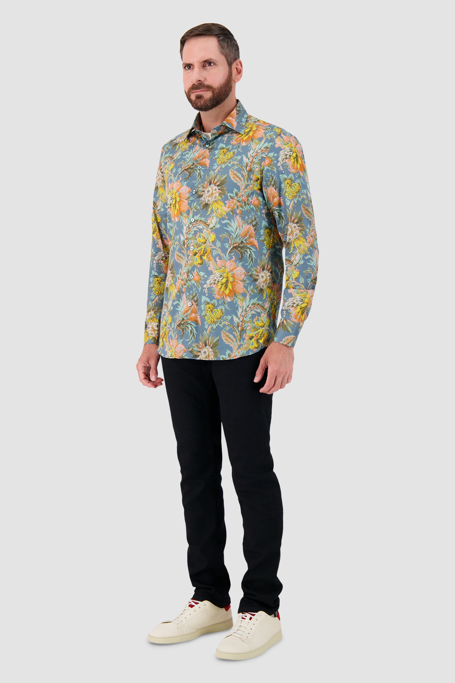 Etro Milano Multicoloured Botanical Floral Shirt