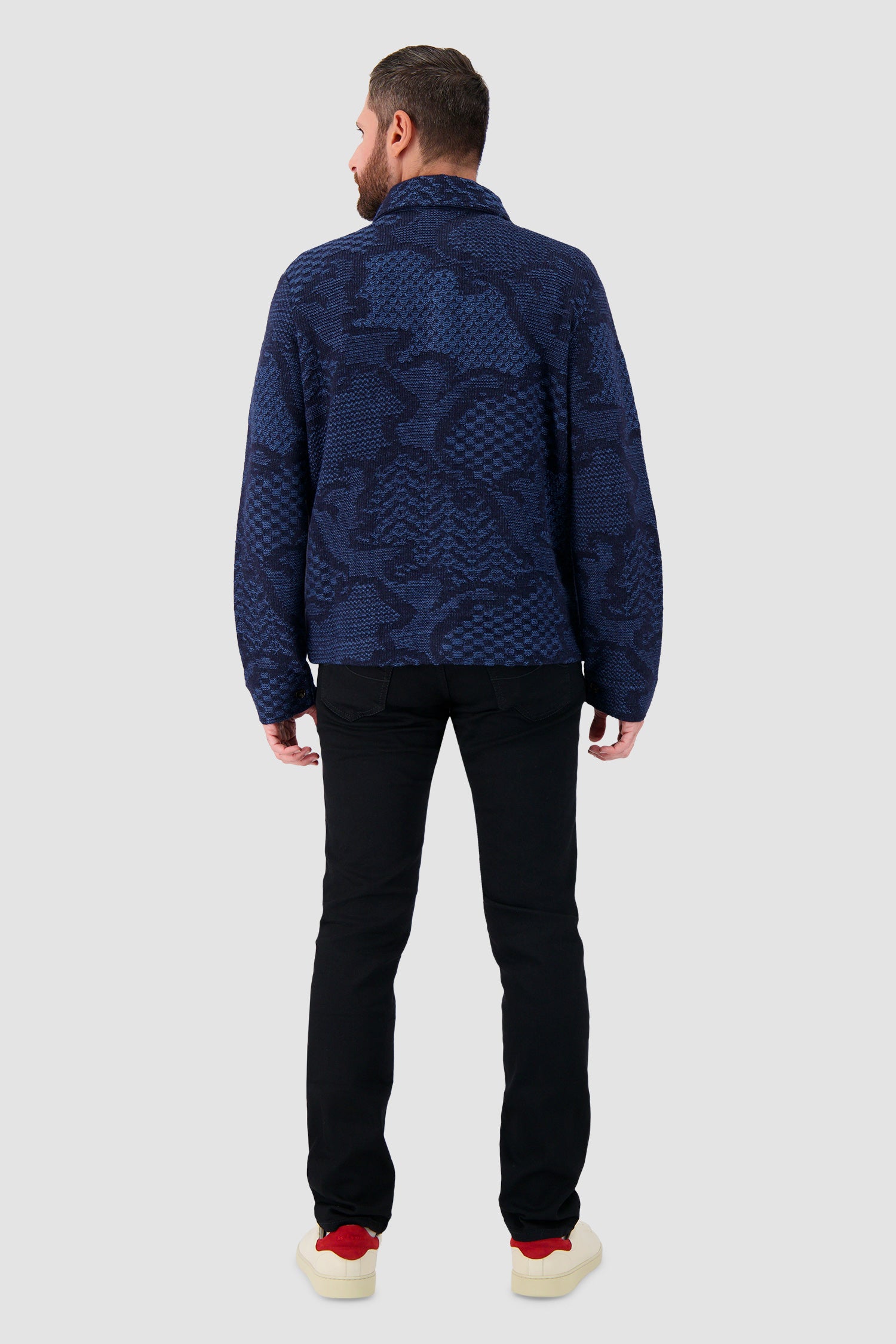 Etro Milano Blue Paisley Knit Shirt