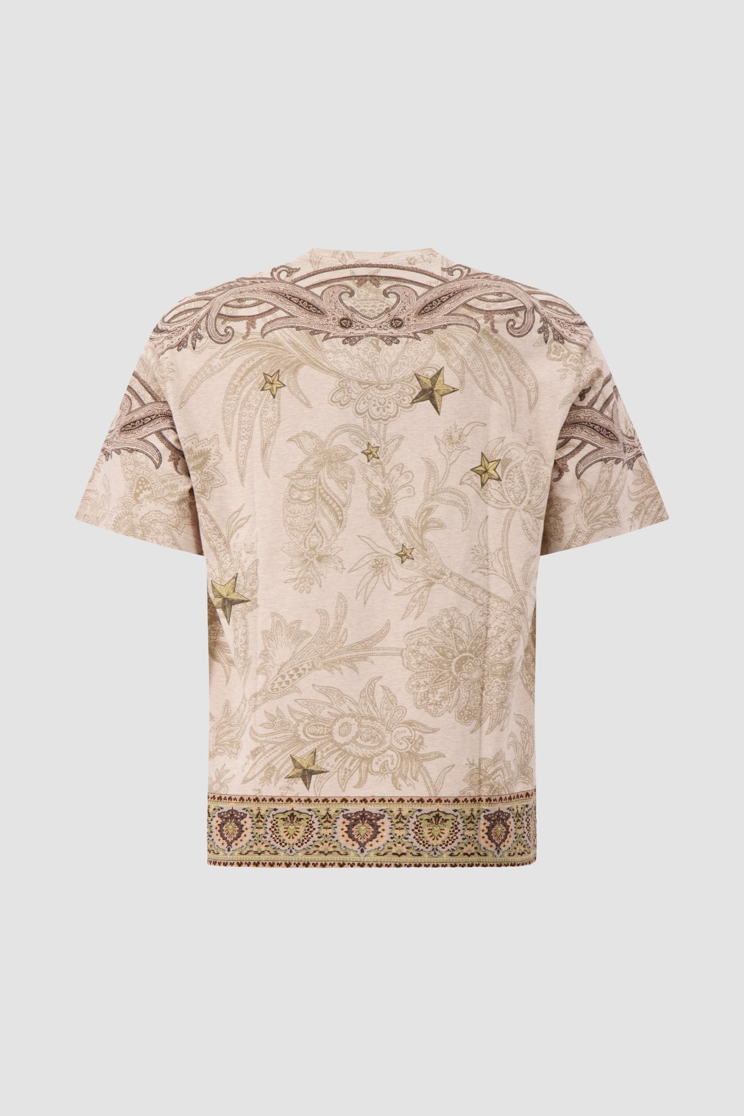 Etro Milano Brown Pegasus Graphic Crew Neck T-Shirt
