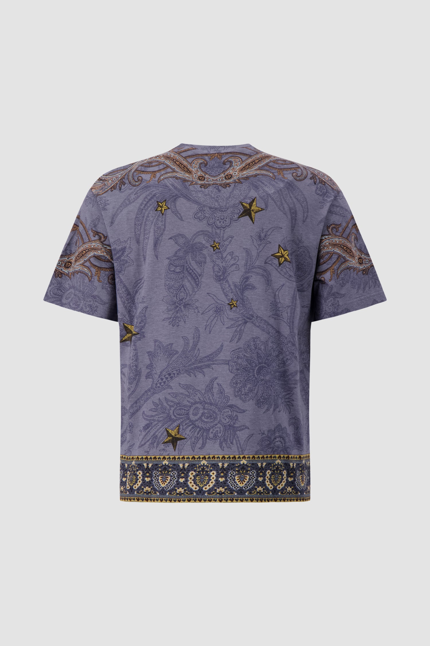 Etro Milano Blue Pegasus Graphic Crew Neck T-Shirt