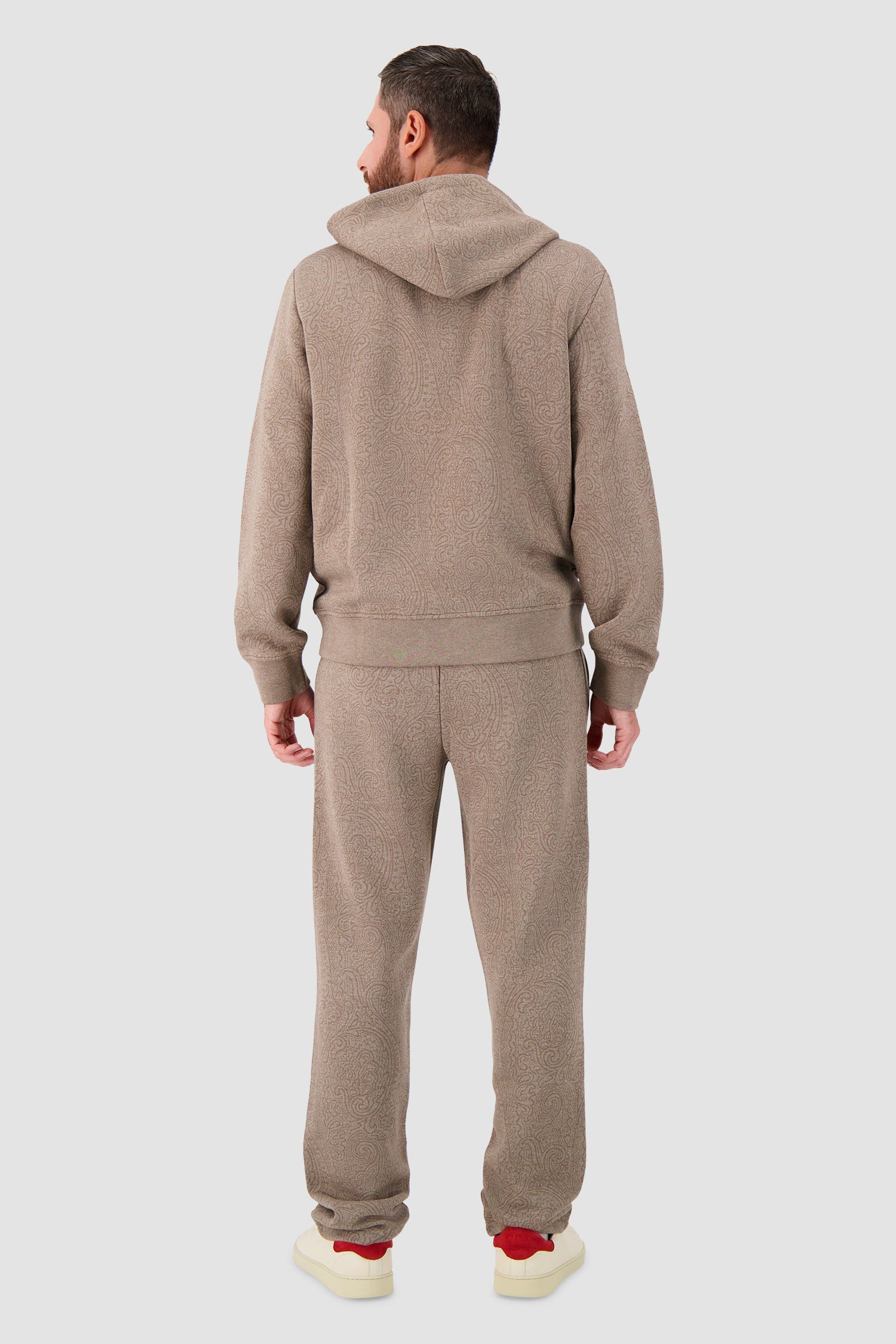 Etro Milano Beige Paisley Knit Hoodie