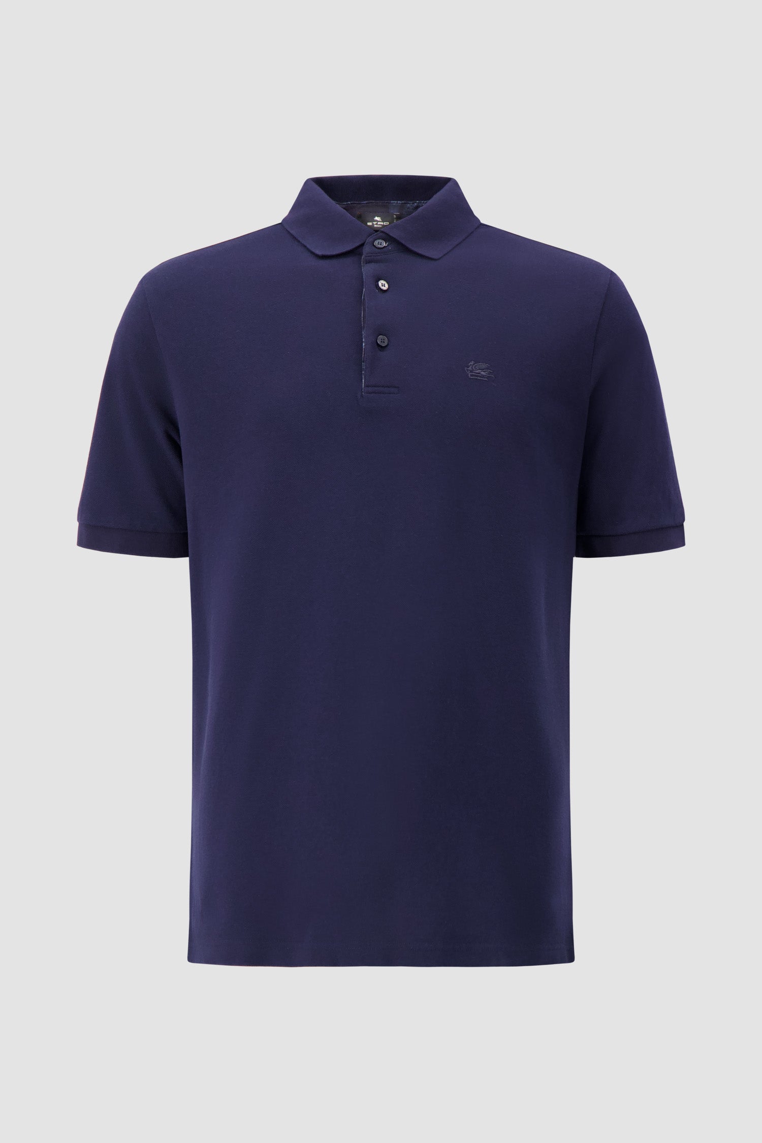 Etro Classic Navy Short Sleeve Polo