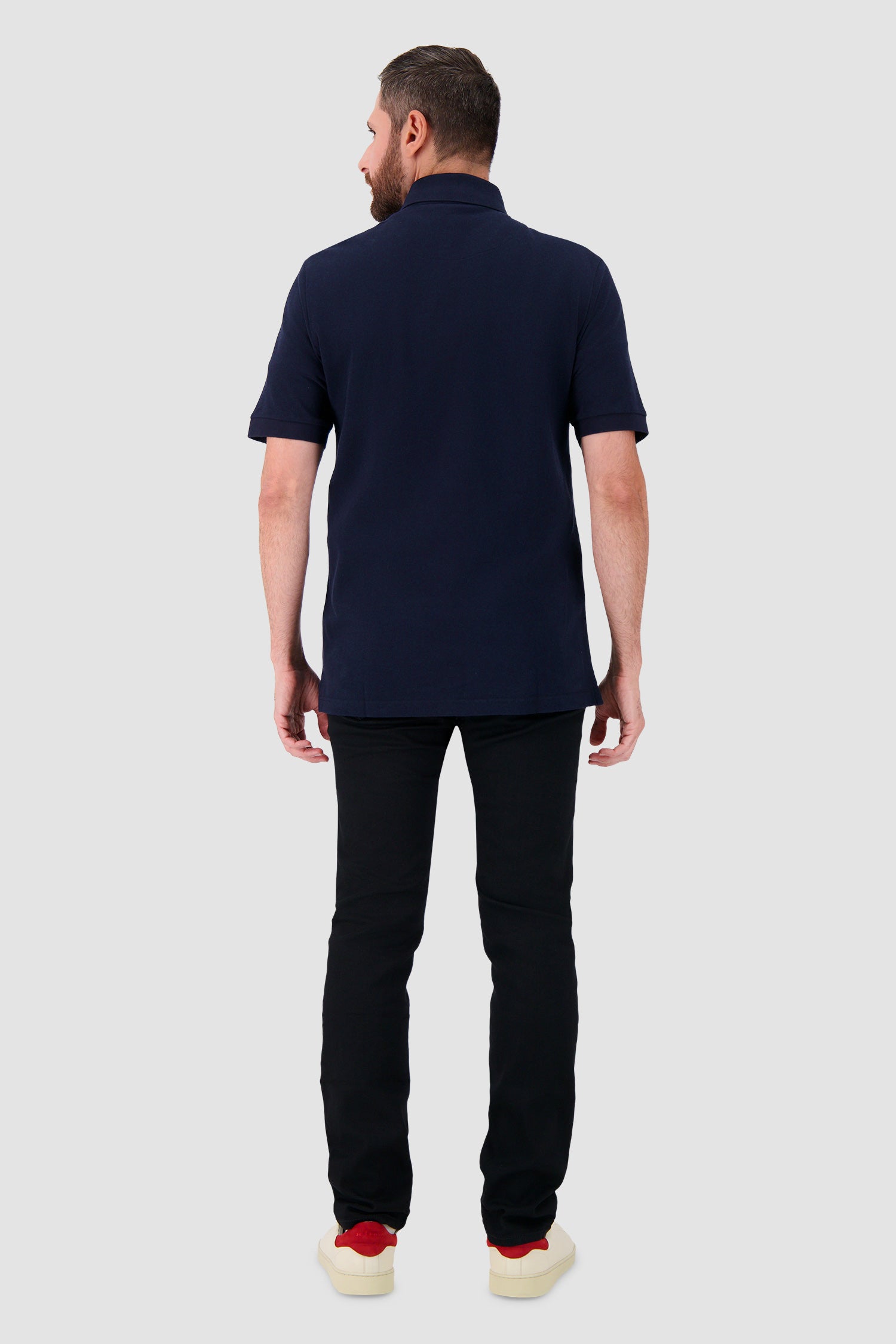 Etro Classic Navy Short Sleeve Polo