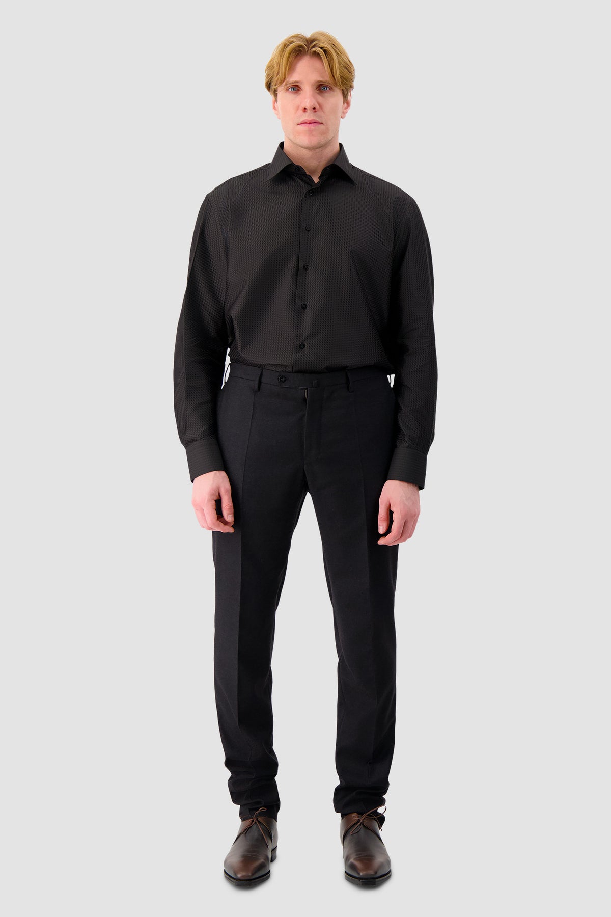 Stefano Ricci Black Textured Shirt