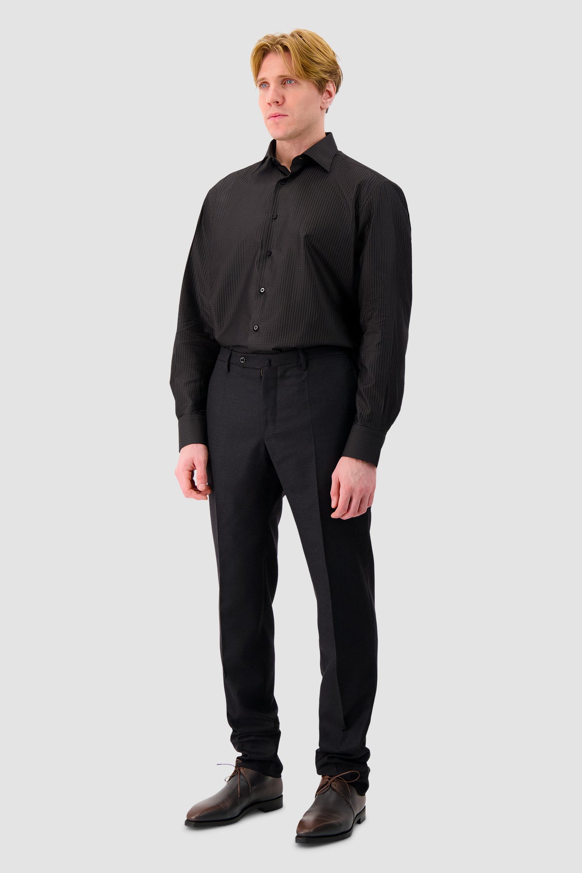 Stefano Ricci Black Textured Shirt