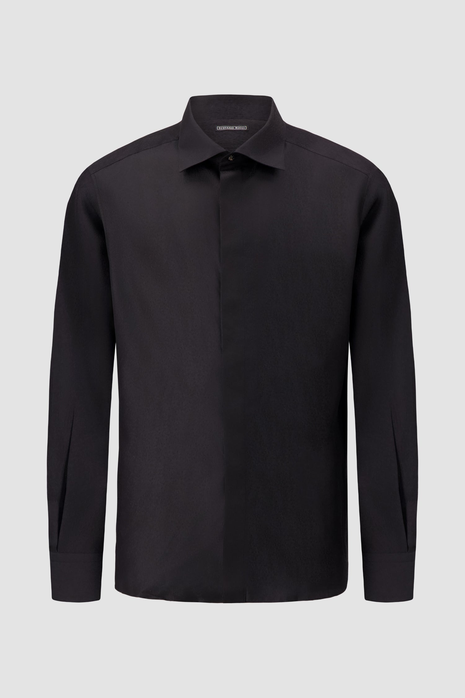 Stefano Ricci Black Silk Dress Shirt