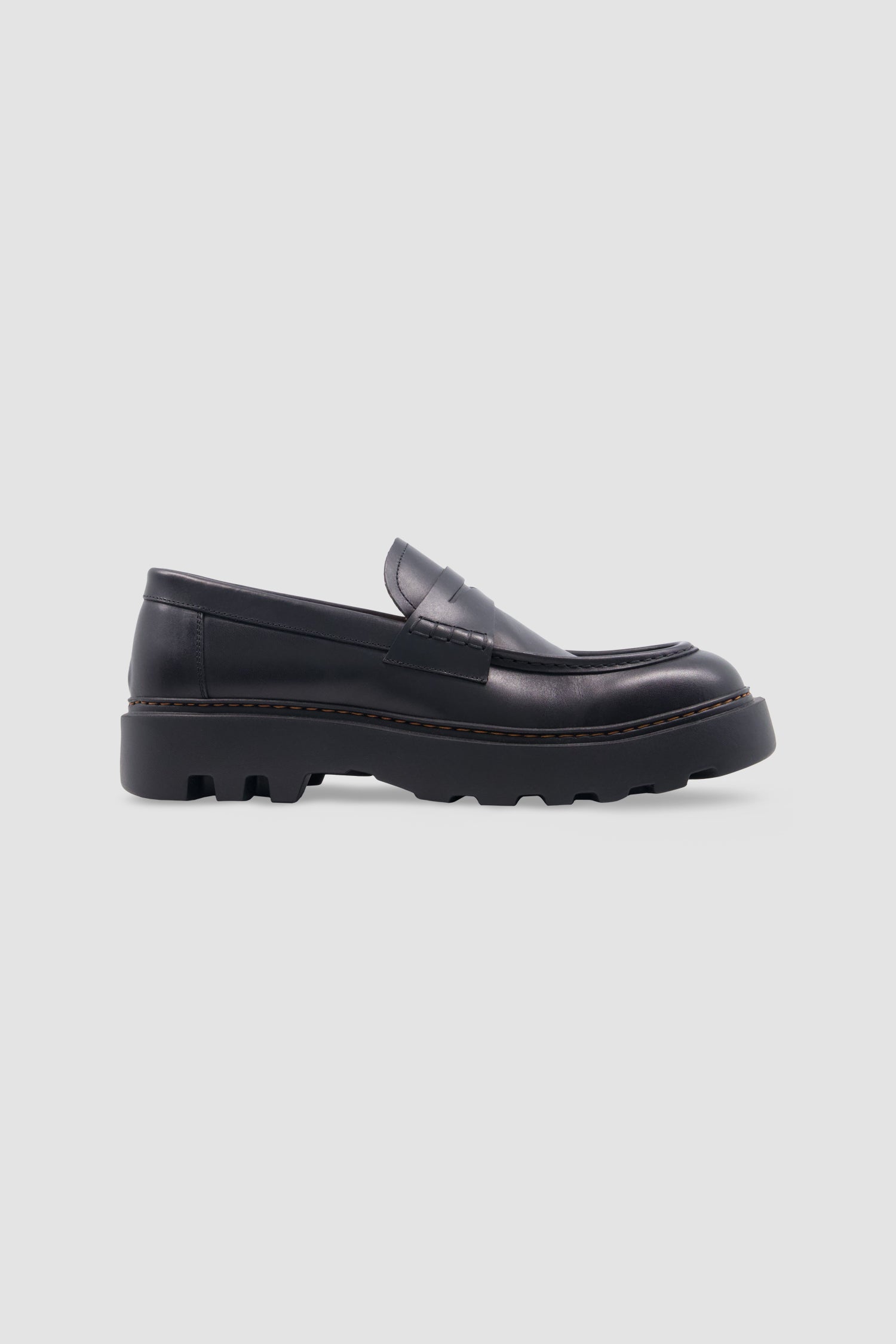 Testoni Black Leather Penny Loafers