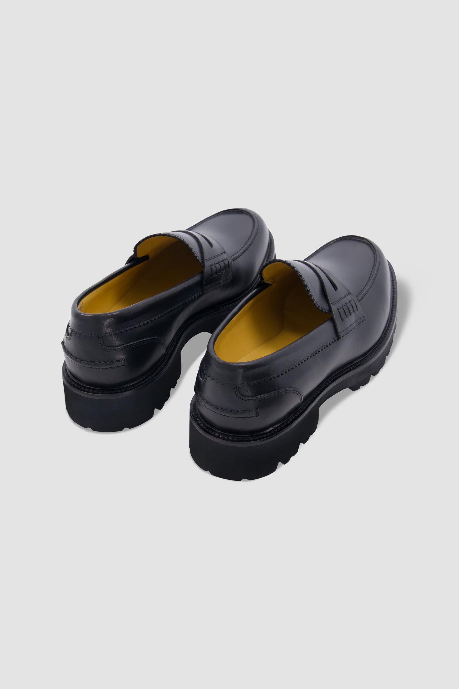 Testoni Black Calf Leather Torino Loafers