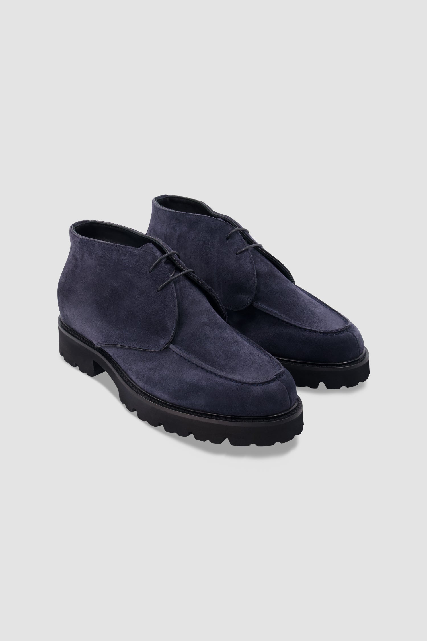 Testoni Navy Suede Chukka Boots
