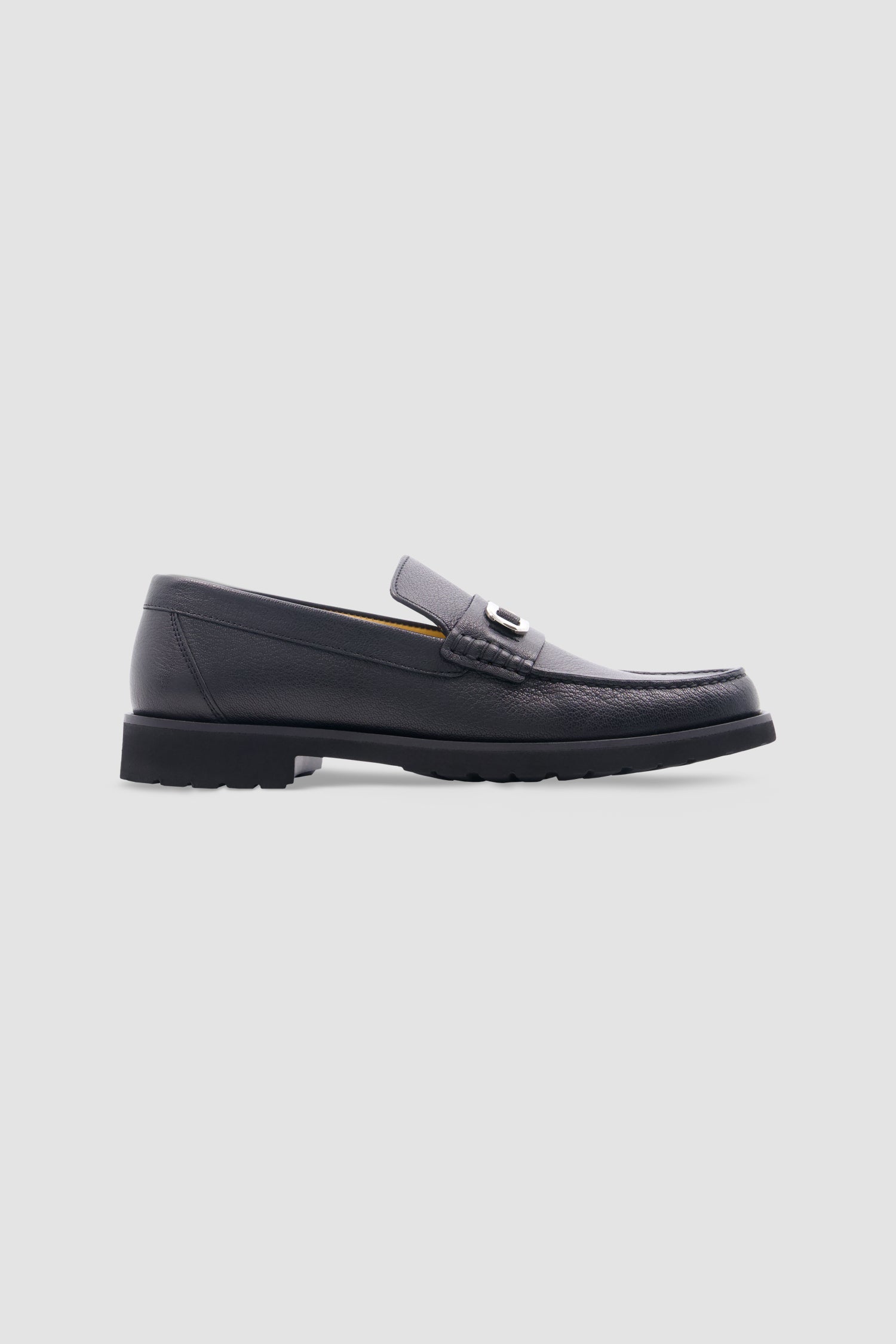 Testoni Black Goat Leather Loafers