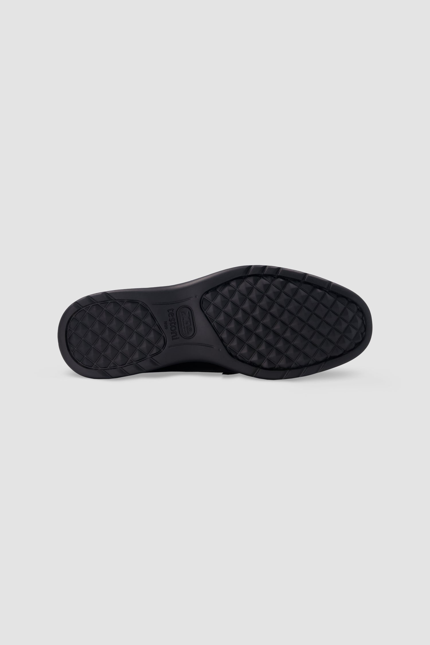 Testoni Black Pebbled Leather Loafers