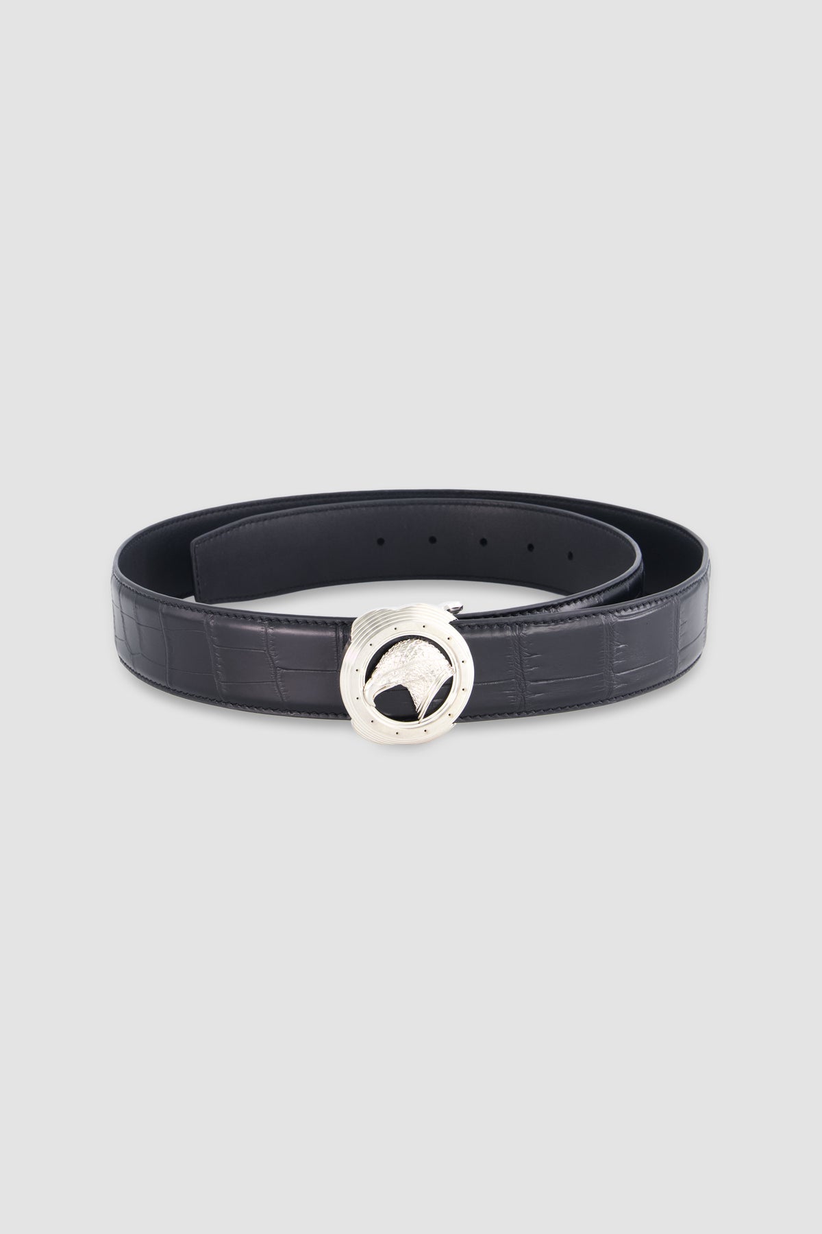 Stefano Ricci Black Crocodile belt