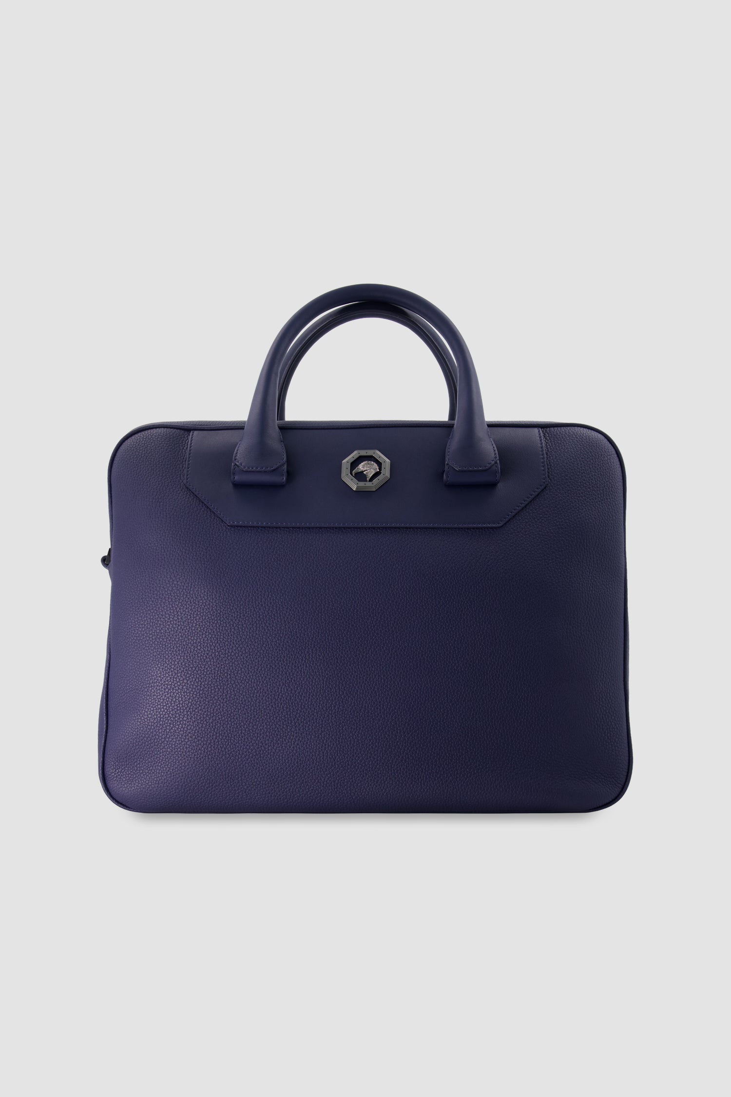 Stefano Ricci Navy Calfskin Leather Trolley Business Bag