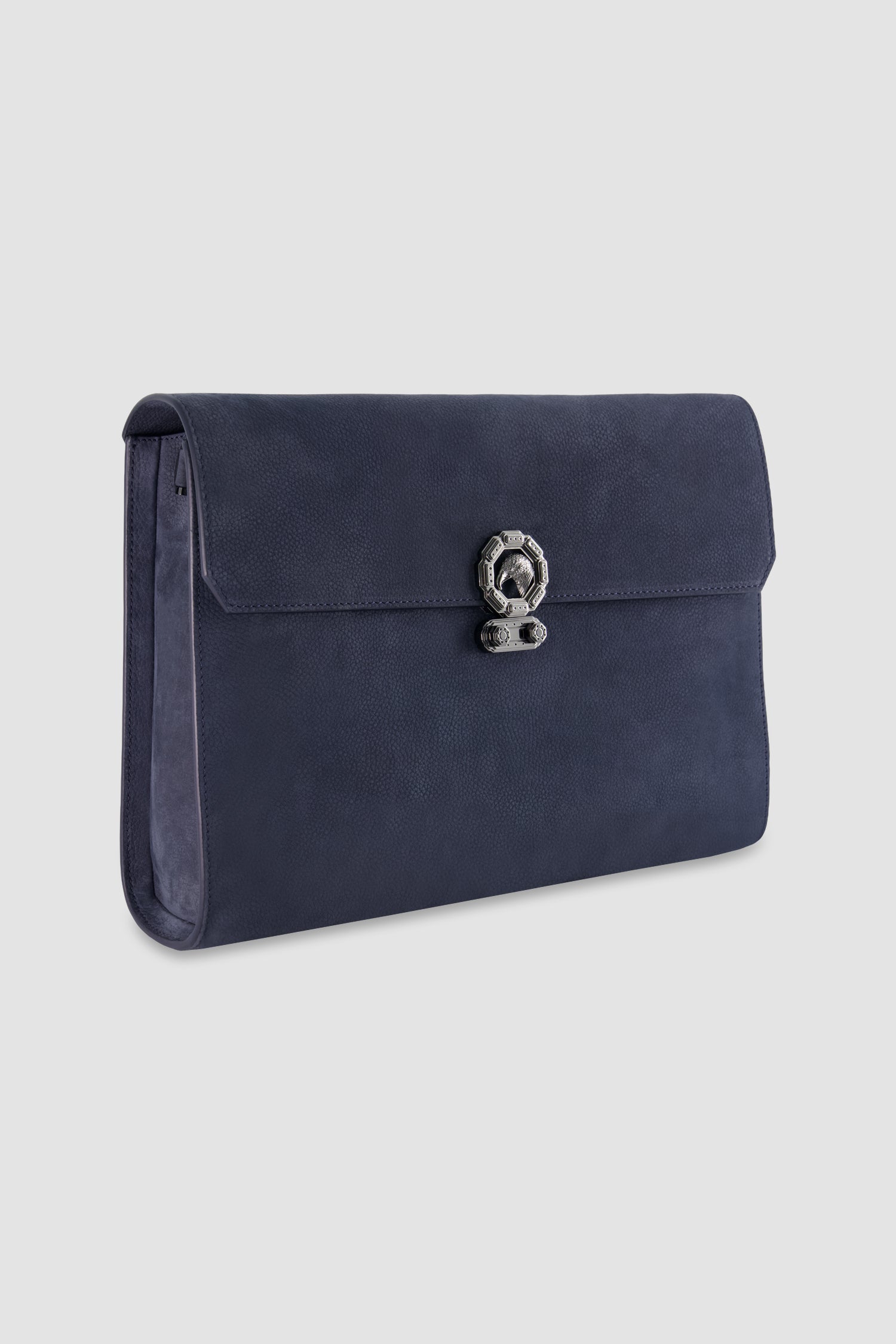 Stefano Ricci Navy Calf Leather Crossbody Bag