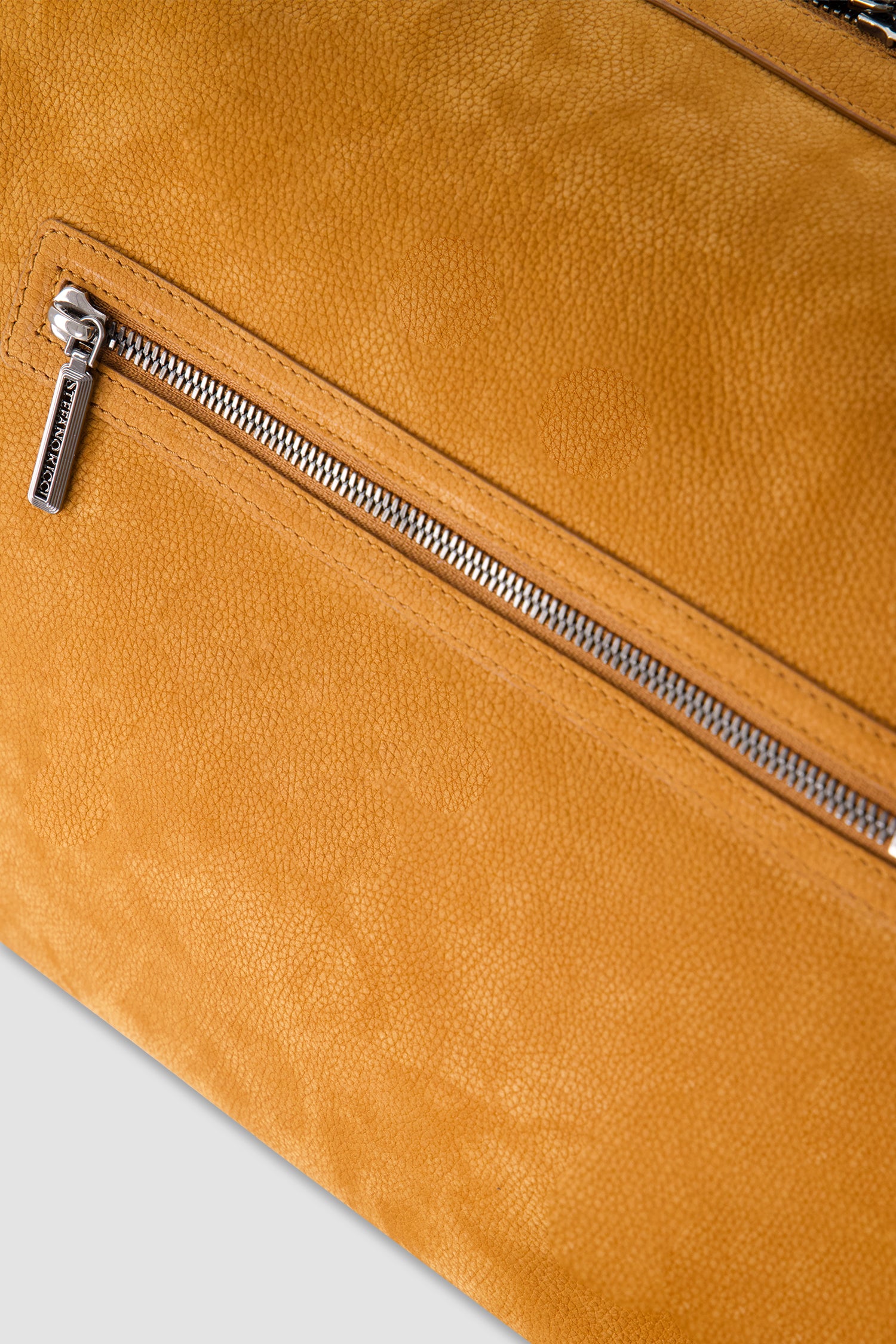 Stefano Ricci Camel Calfskin Leather Trolley Duffle Bag