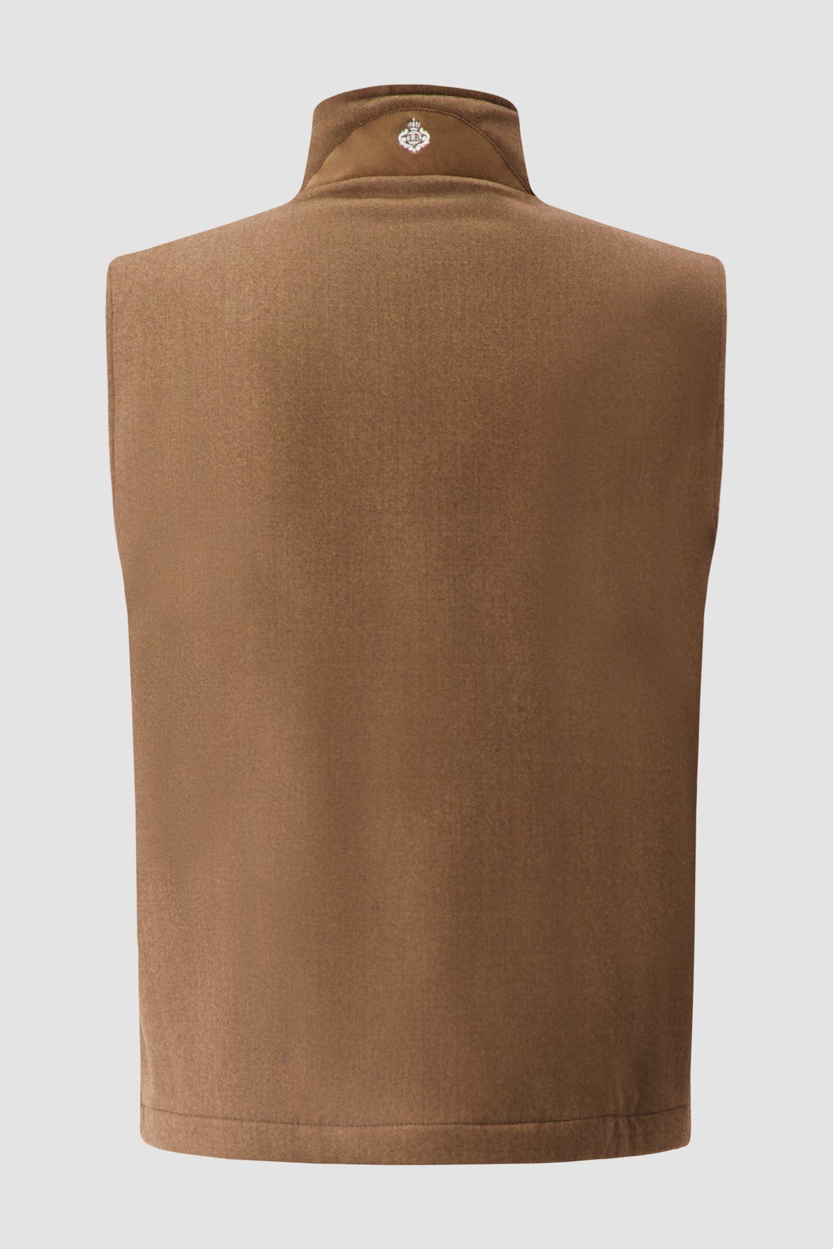 Luigi Borrelli Brown Wool Quilted Vest